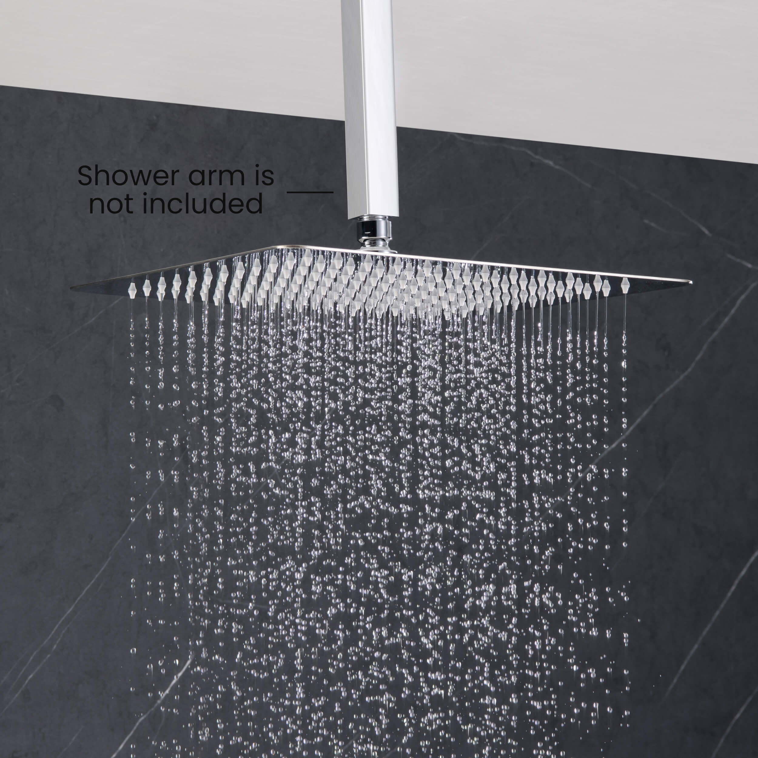 Quadra 12" Metal Rain Shower Head 2mm Ultra Thin Profile - RS103