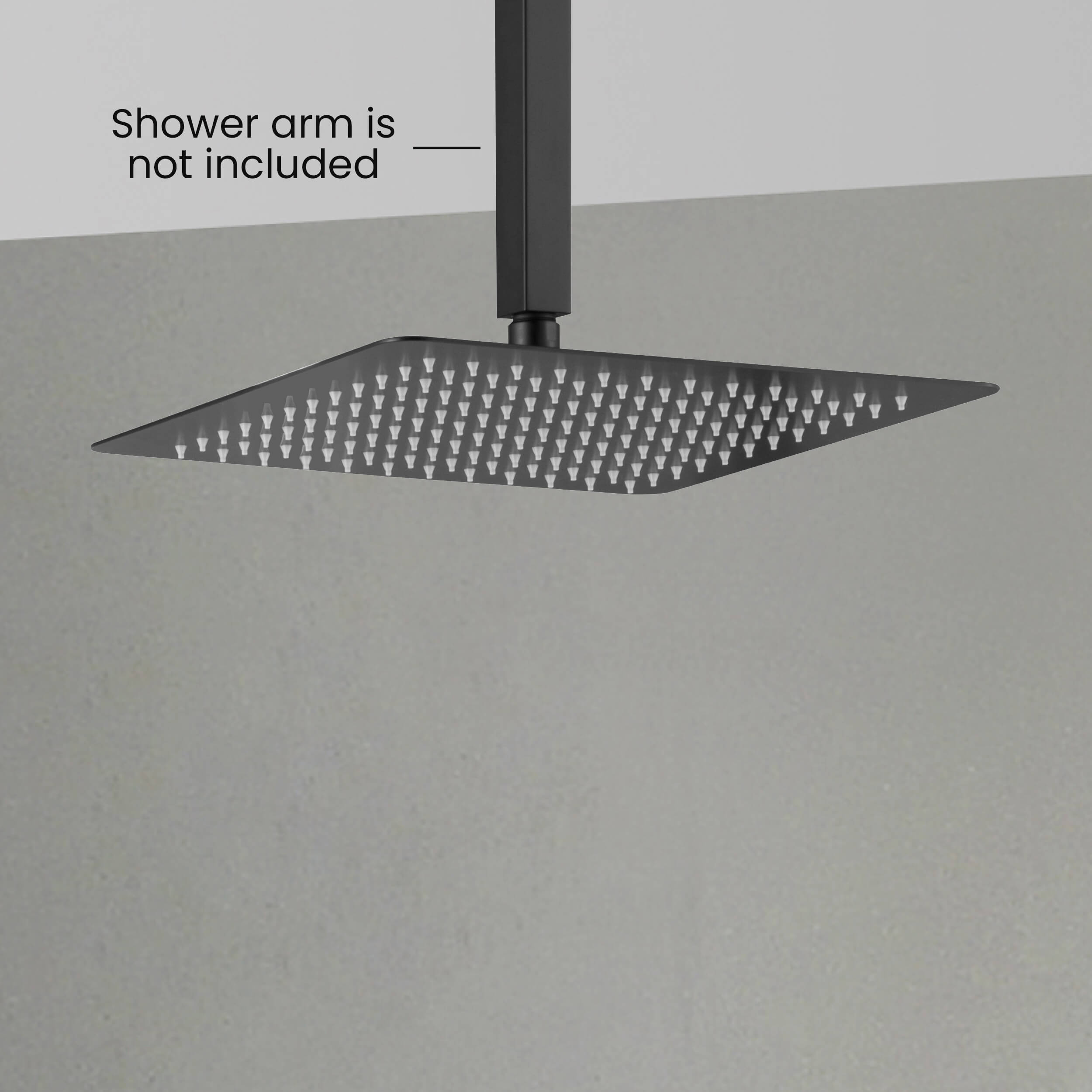 Quadra 12" Metal Rain Shower Head 2mm Ultra Thin Profile - RS103