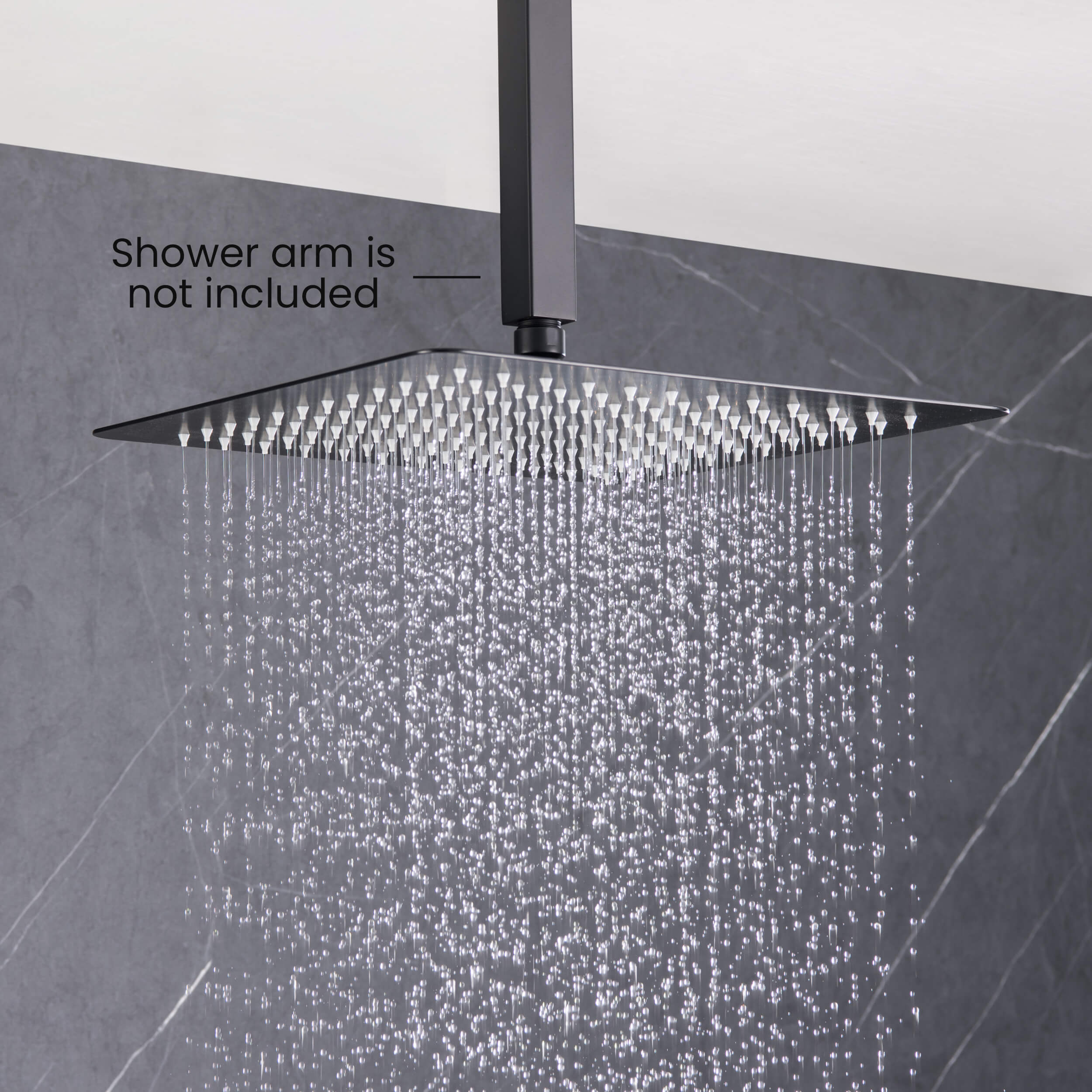 Quadra 12" Metal Rain Shower Head 2mm Ultra Thin Profile - RS103