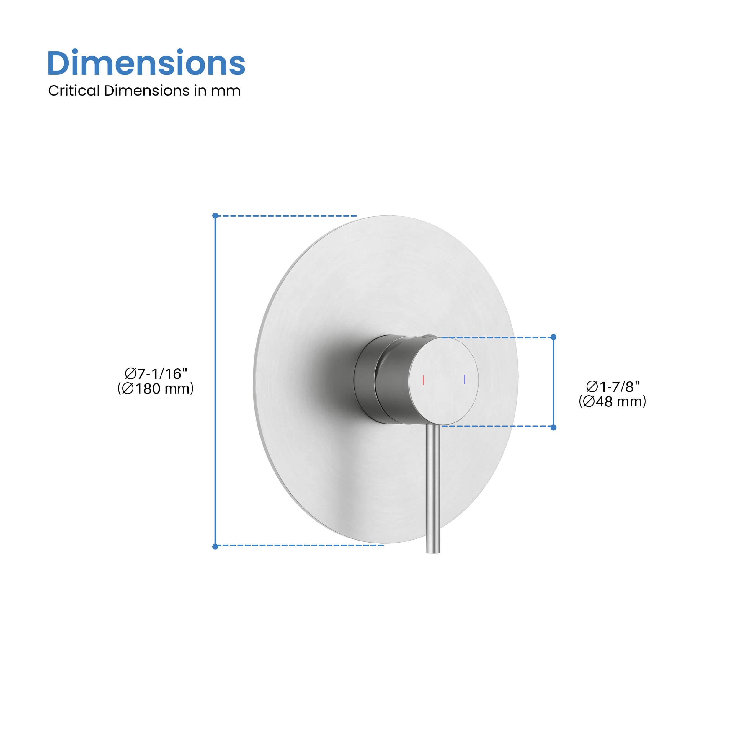 Halo Single Function Rough-in Valve Trim Plate - SVT1-1