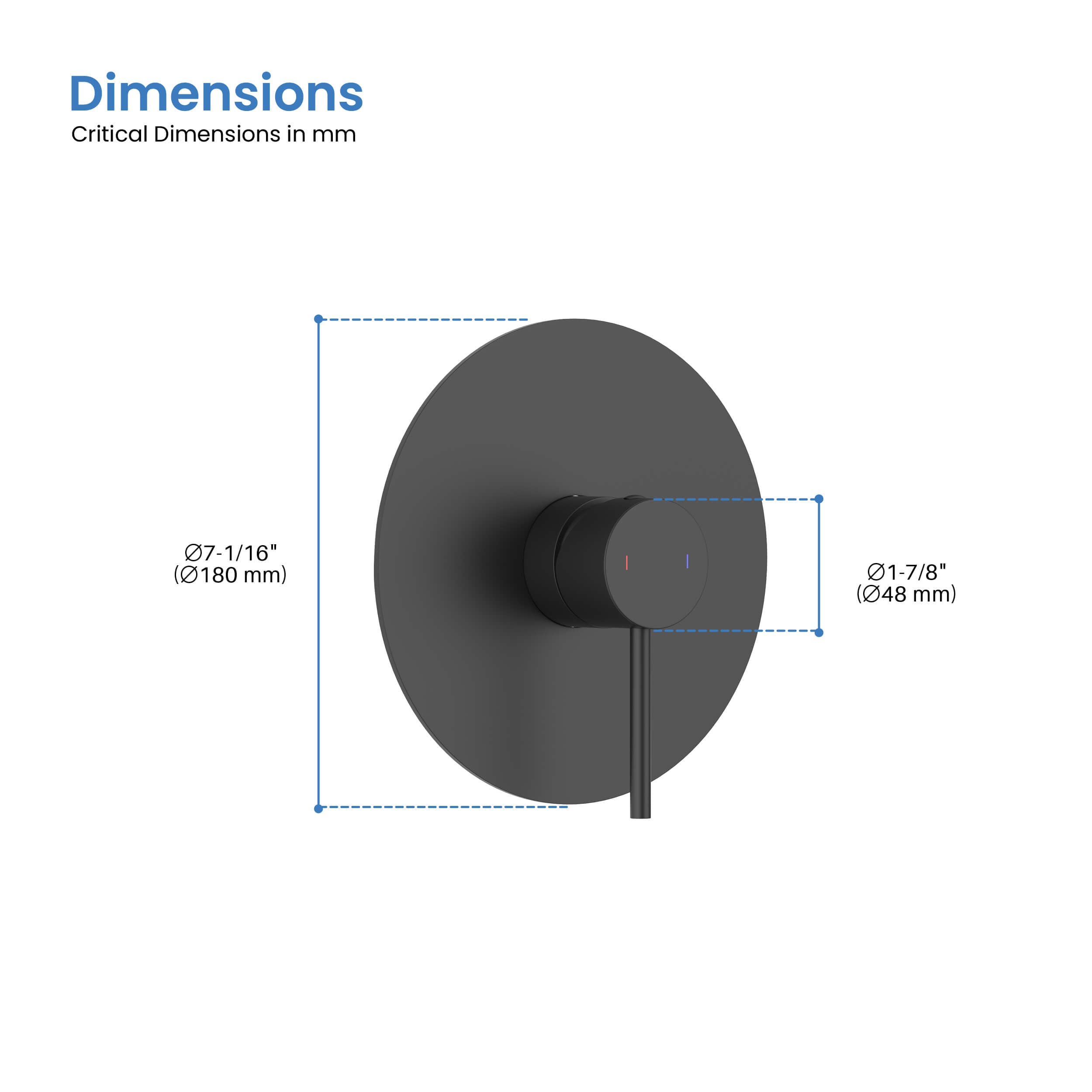 Halo Single Function Rough-in Valve Trim Plate - SVT1-1