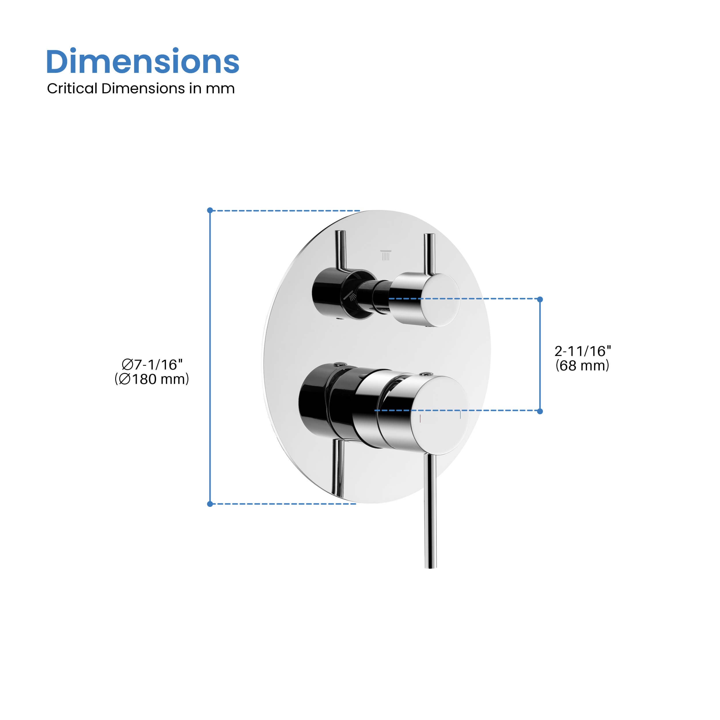 Halo 2 Function Rough-in Valve Trim Plate - SVT1-2