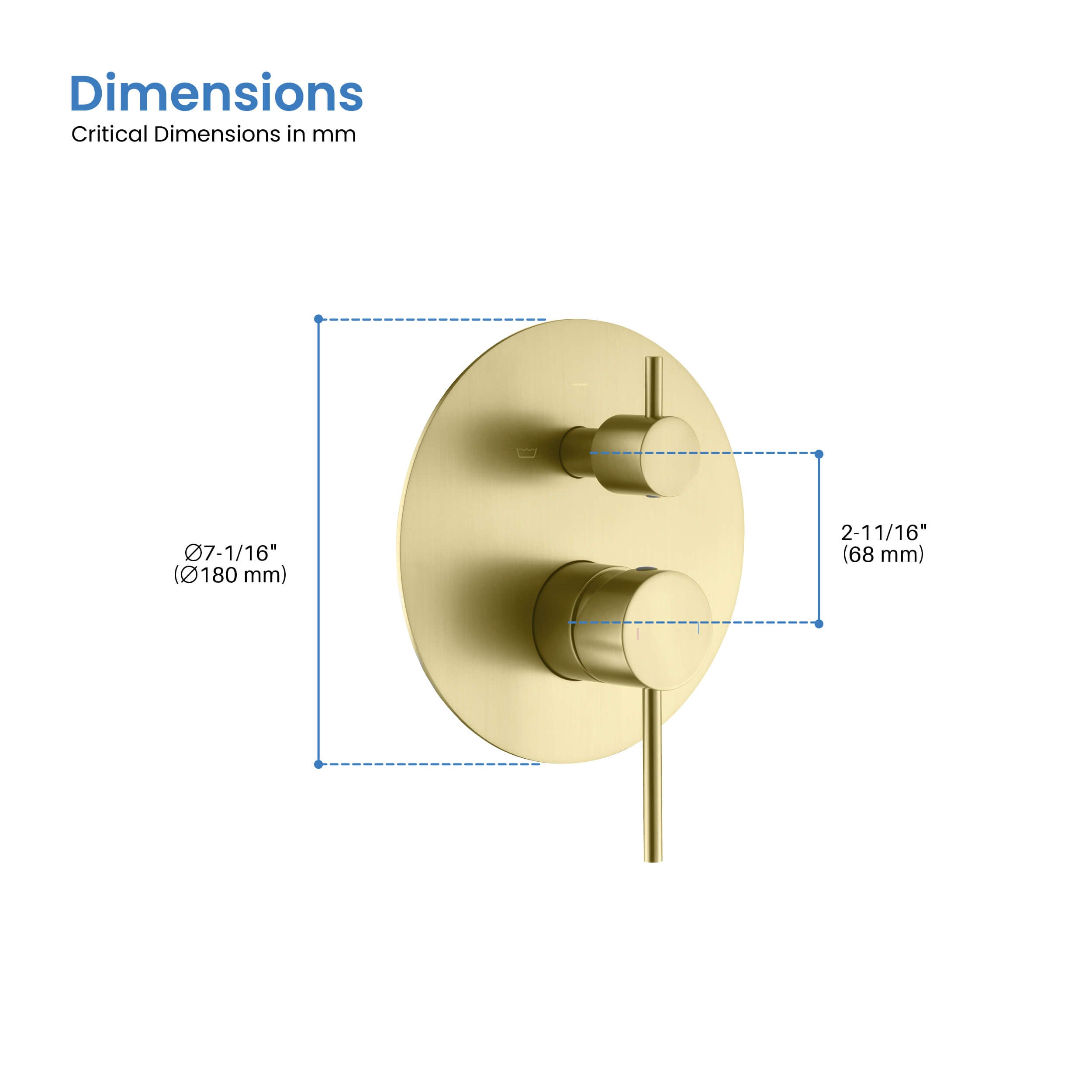 Halo 3 Function Rough-in Valve Trim Plate - SVT1-3