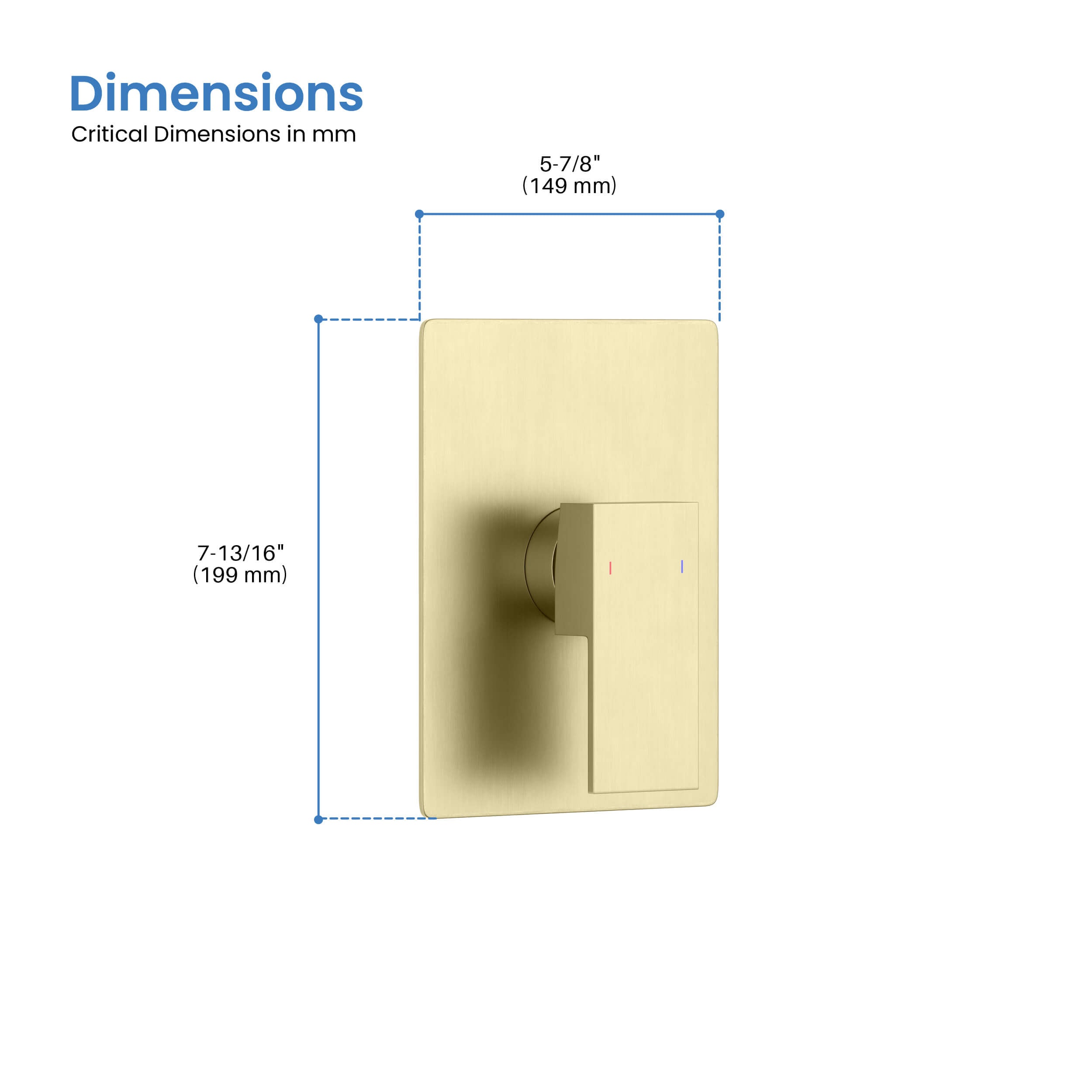 Quadro Single Function Rough-in Valve Trim Plate - SVT2-1