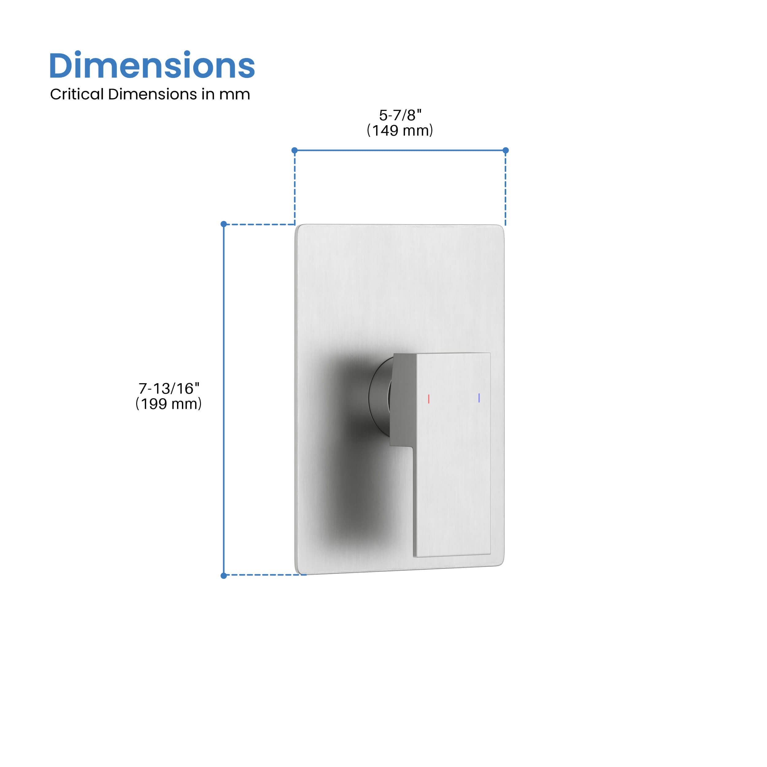 Quadro Single Function Rough-in Valve Trim Plate - SVT2-1