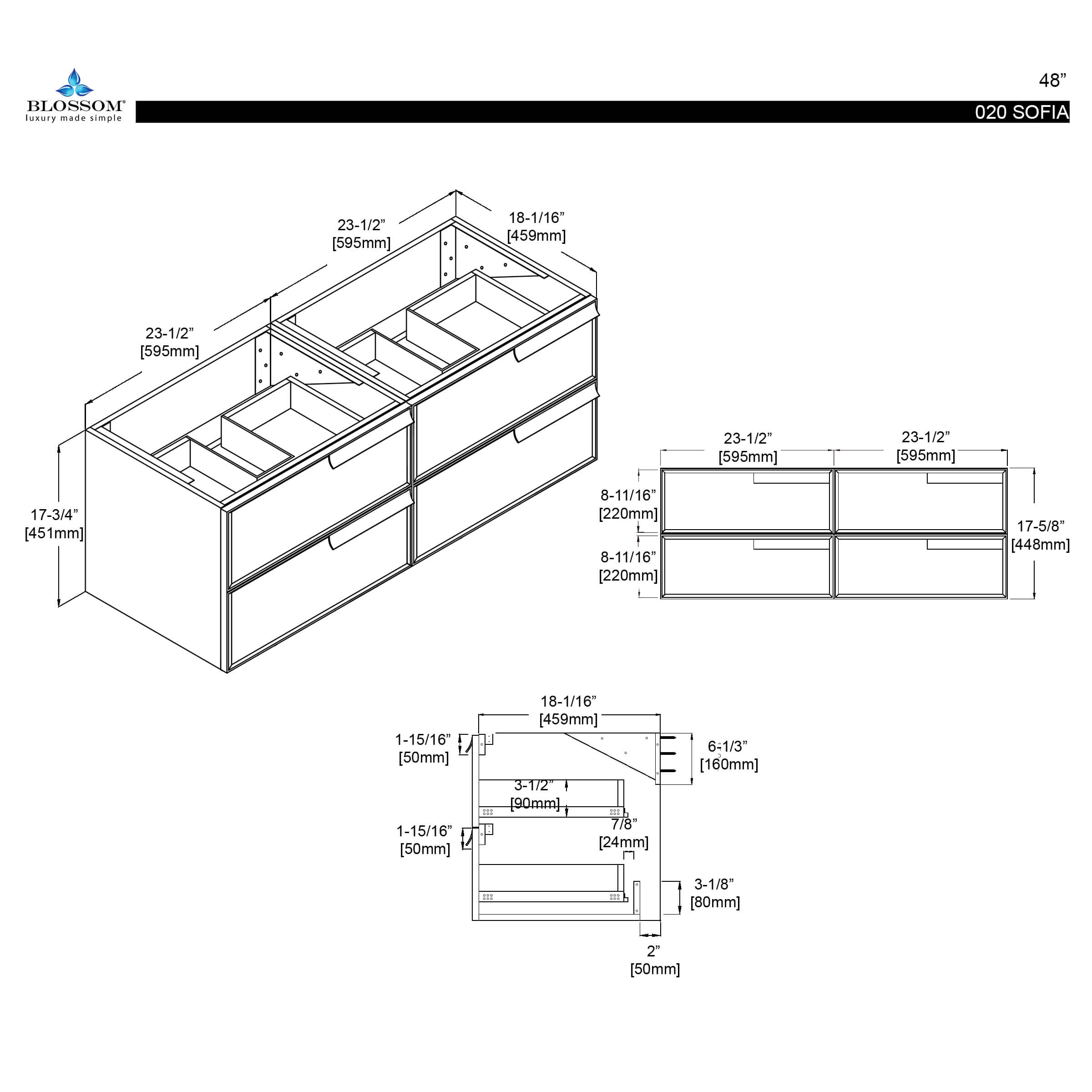 Sofia 72 Inch Vanity