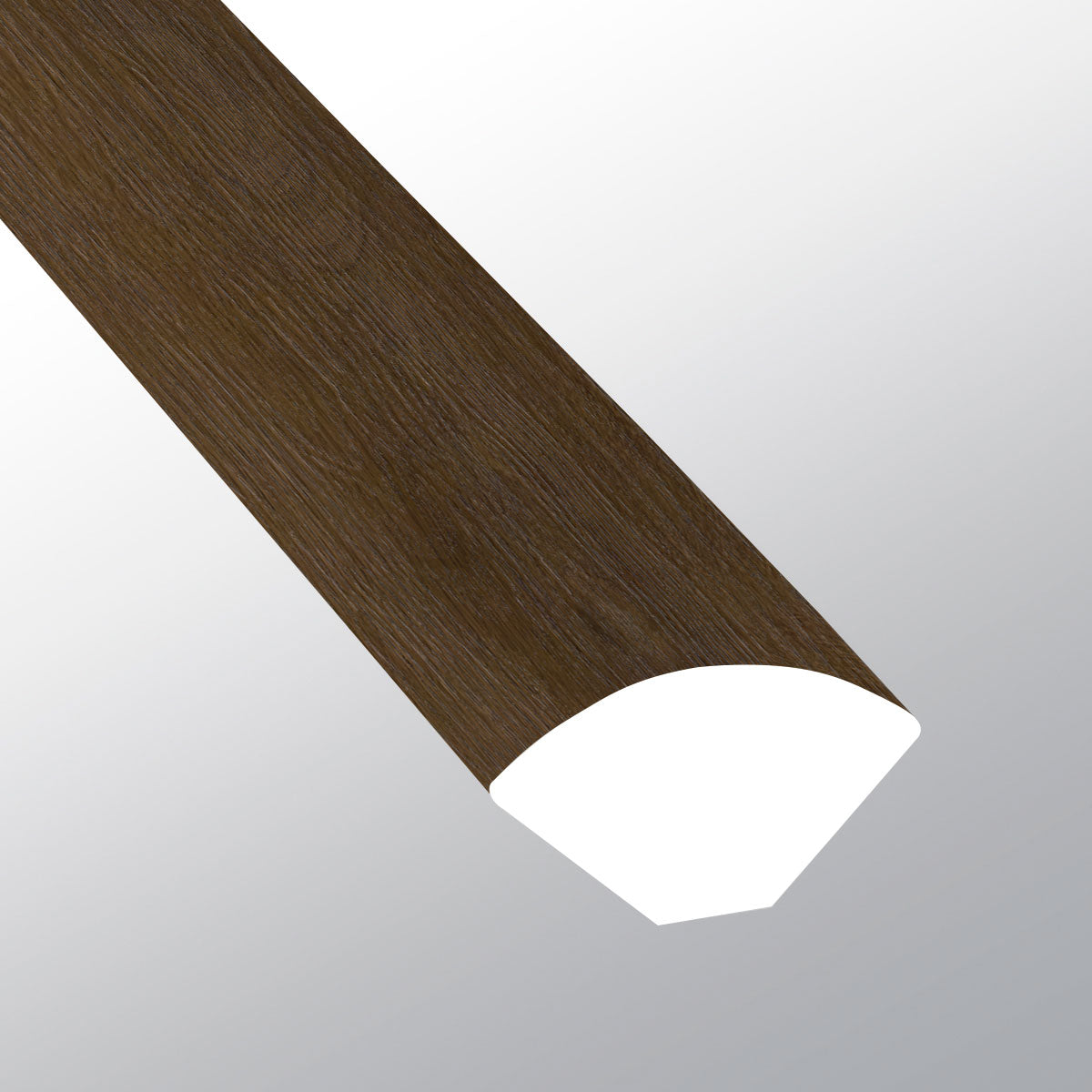 Studio Adlar luxury vinyl tile LVT trim in dark wood finish, designed for seamless flooring transitions.