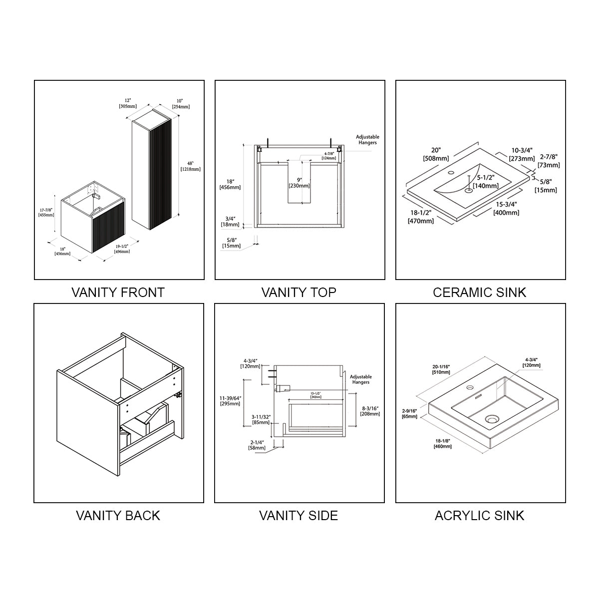 Positano 20″ Vanity