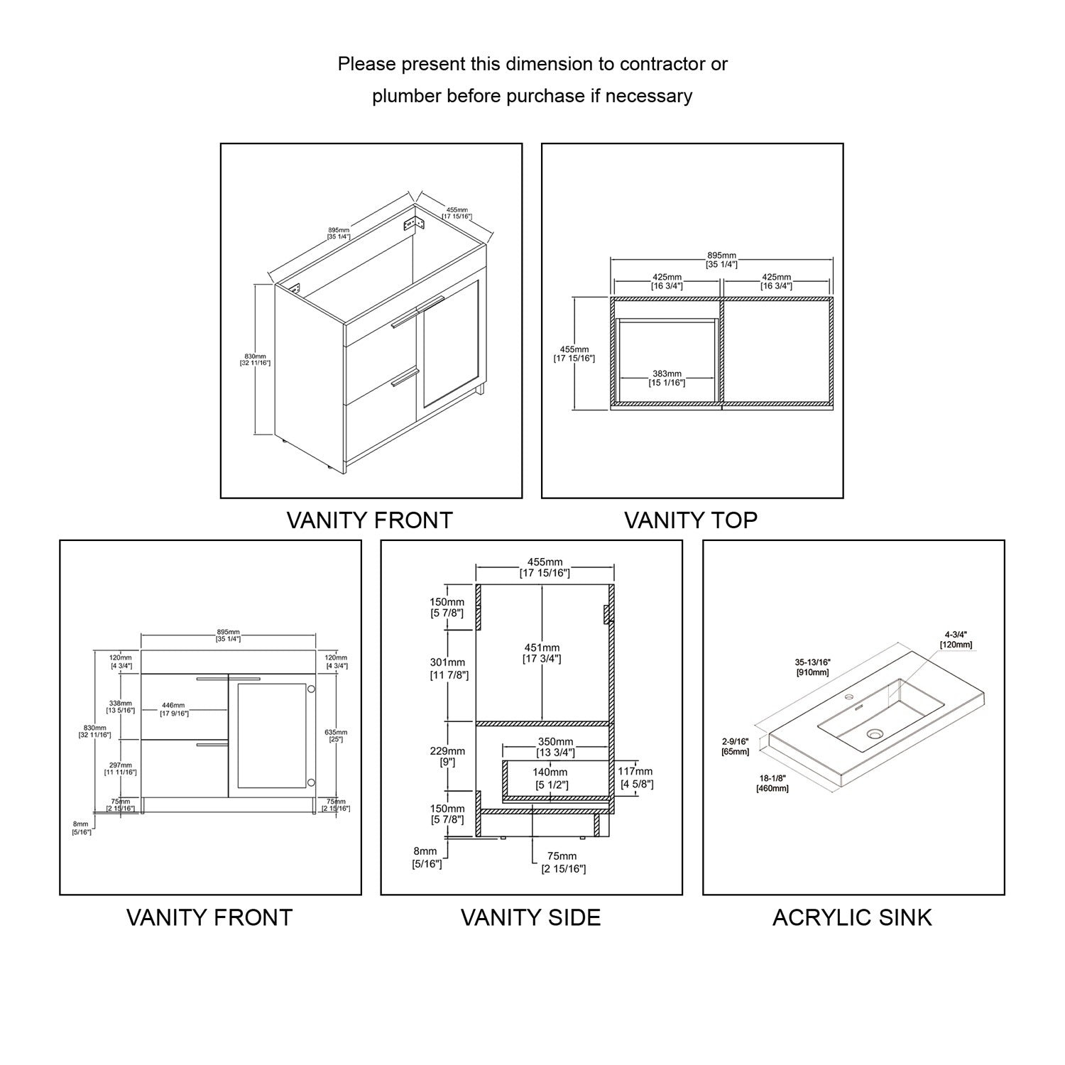 Hanover 36″ Vanity