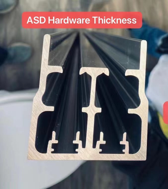 60" ASD Series Bypass Standing Shower Door with Klearteck Treatment (5/16" Thickness) (Matte Black)