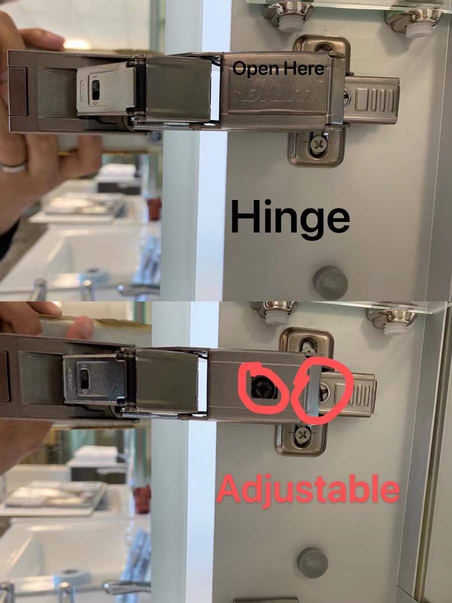 24" Alicia MC Series LED Medicine Cabinet (Surface Mount/Recessed) (Left Hinge)