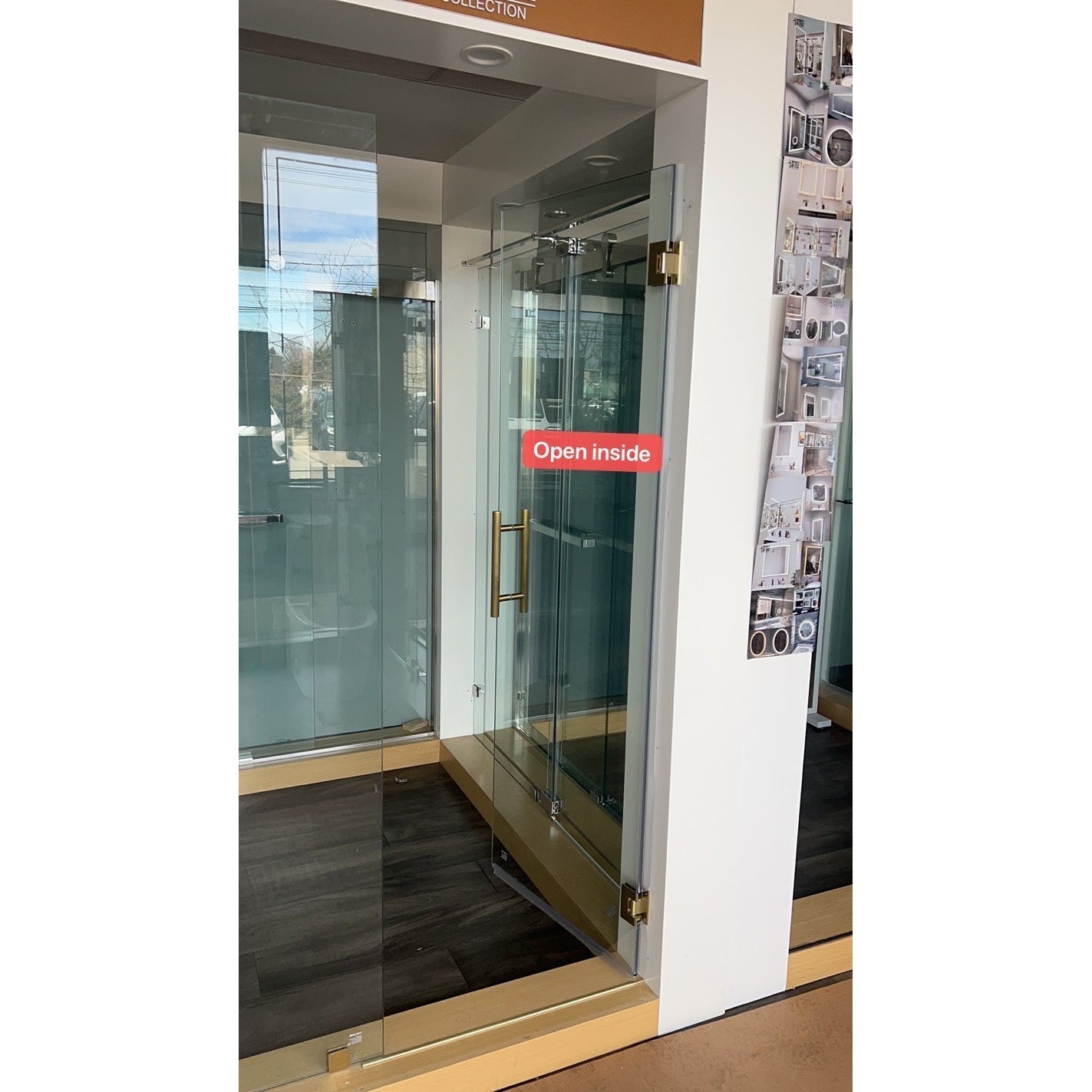 3PC Miko Hinges Door on Glass (Matte Black)