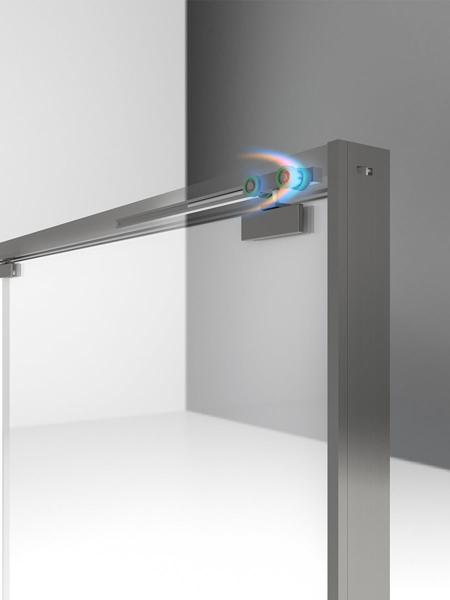 60" Karina Series Minimalist Shower Door with a Single Sliding Door (Chrome)