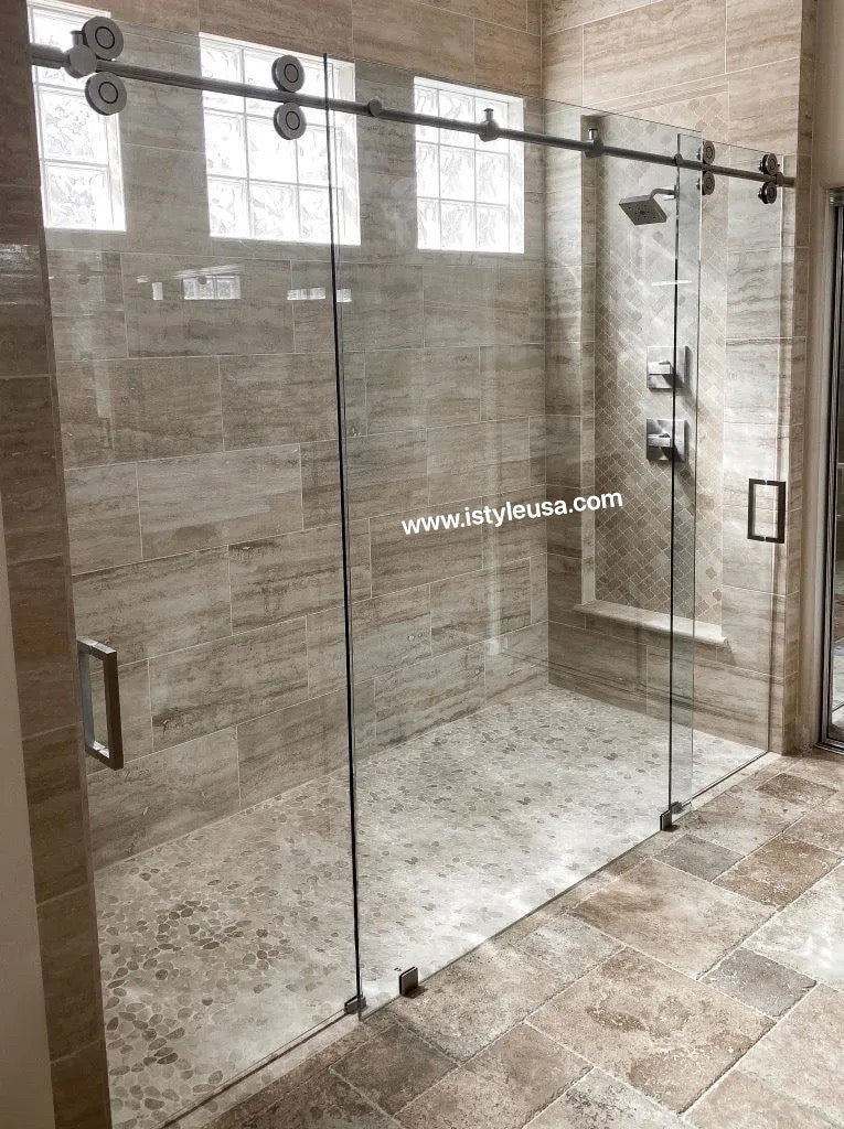 84"-96" Width Custom Frameless Enclosures (3/8" thickness) (Chrome/Brushed Nickel/Matte Black/ Brushed Gold)