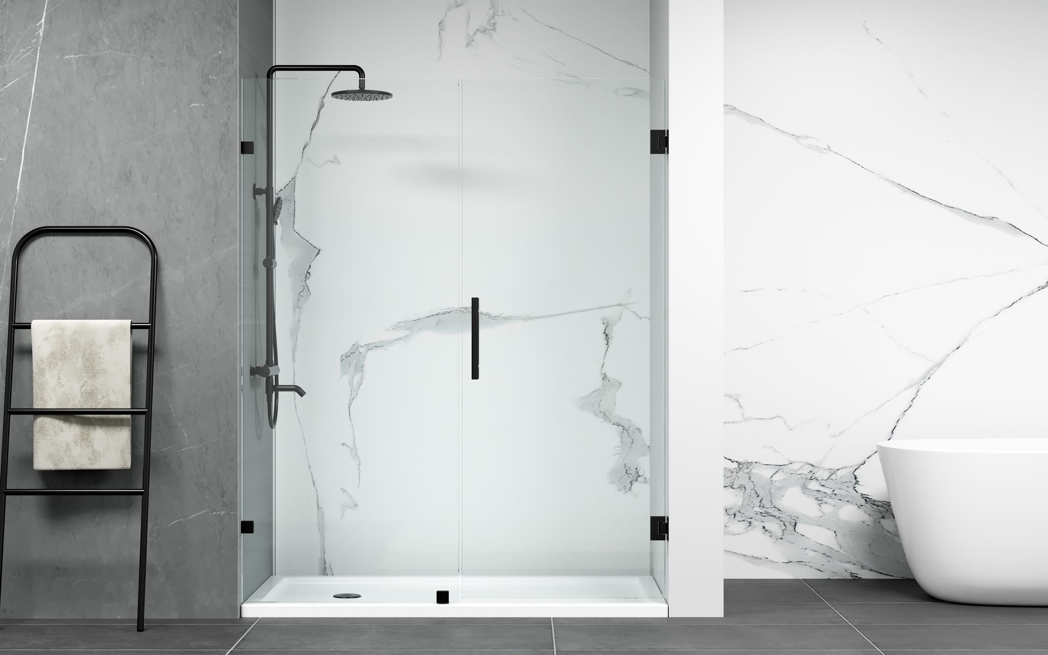 Pre-Made glass only for hinge custom Door 3/8"