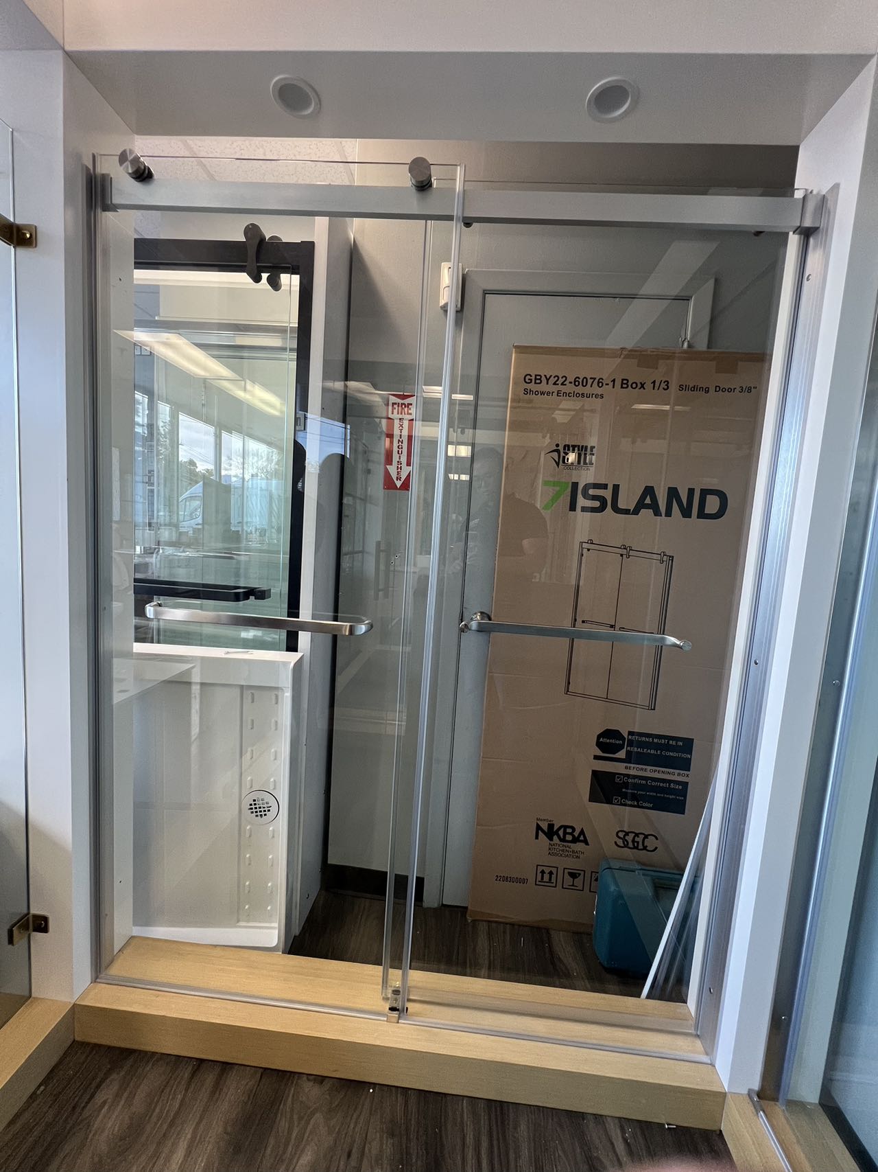 48" John Series Frameless Bypass Shower Door with Klearteck Treatment (5/16" Thickness) (Brushed Nickel)