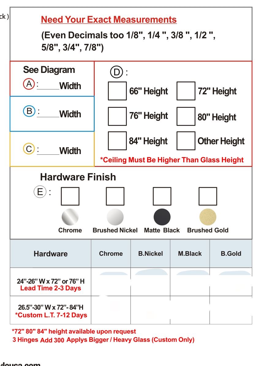 *NEW 2PC Miko Hinge on Glass Hinge Series C (Brushed Nickel)