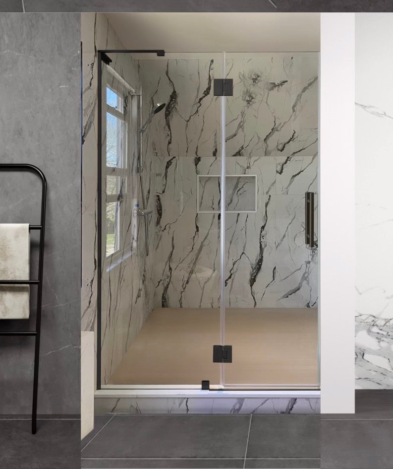 *NEW 2PC Miko Hinge on Glass (Hinge Series C) (Matte Black)