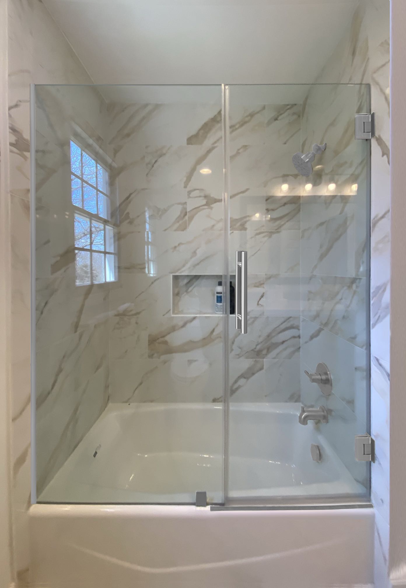 2PC Miko Tub Hinge On Wall (Hinge Series J) (Chrome)