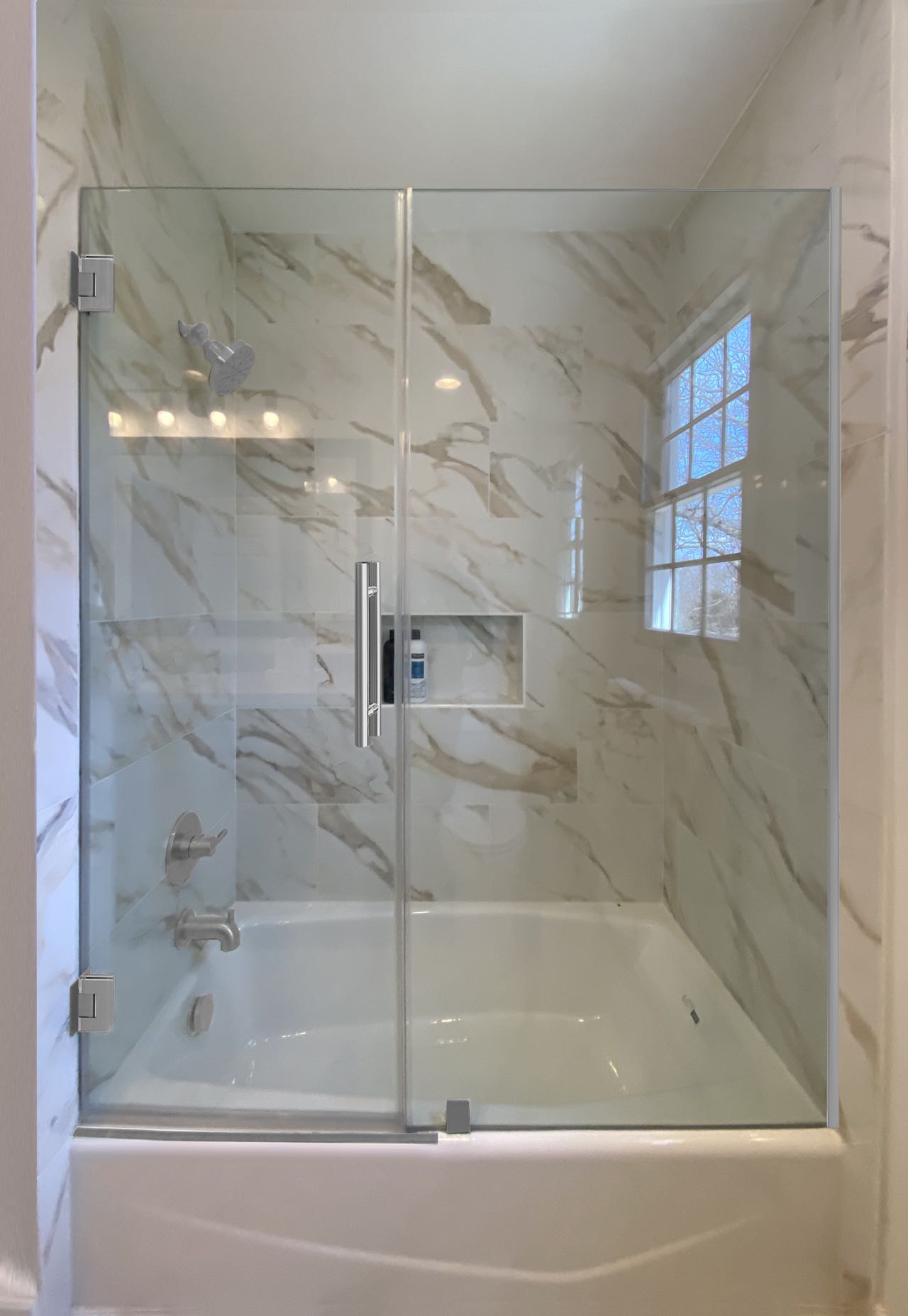 2PC Miko Tub Hinge On Wall (Hinge Series J) (Chrome)