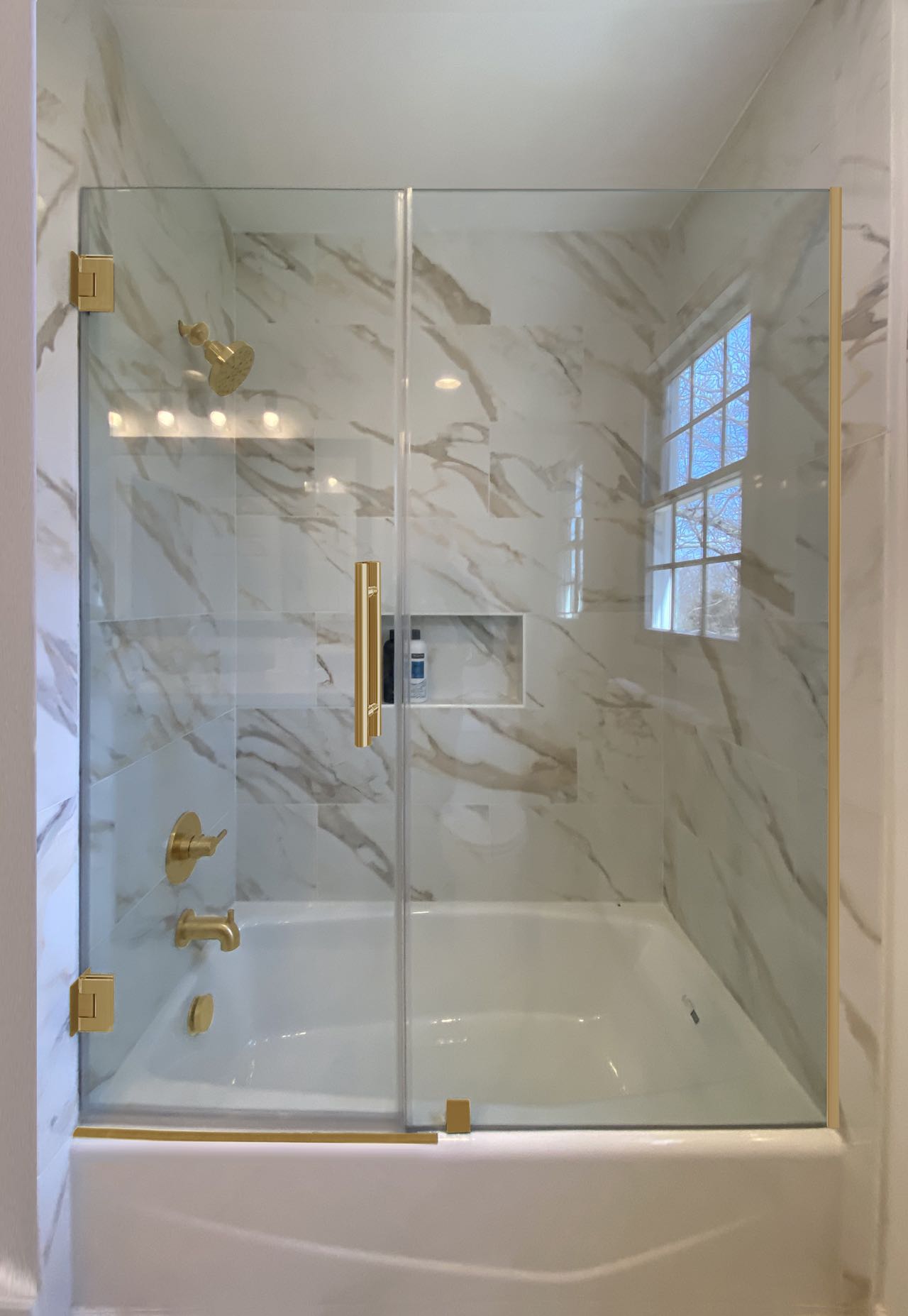 2PC Miko Tub Hinge On Wall (Hinge Series J) (Brushed Gold)