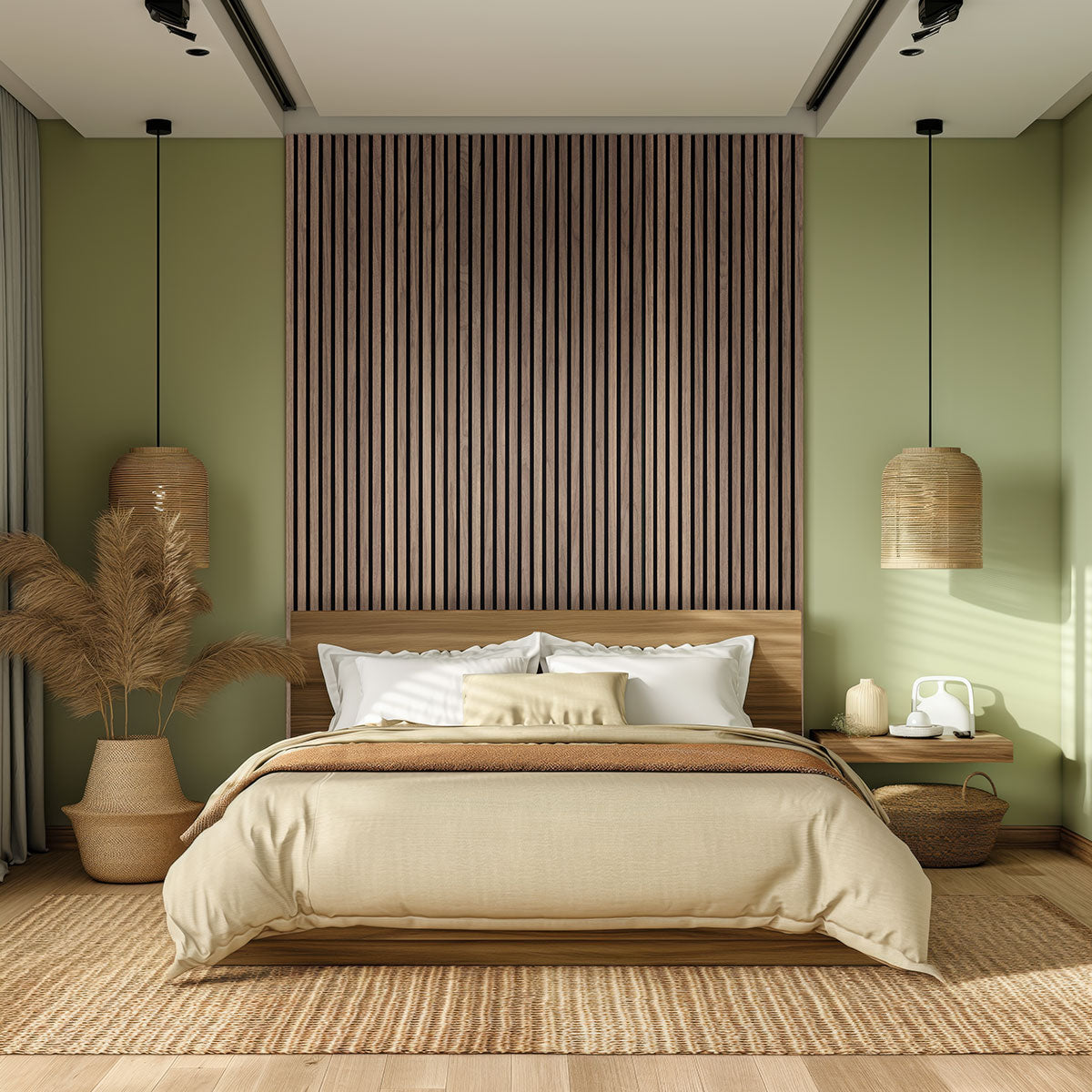 Tawny Acoustic Wood Slat Panels