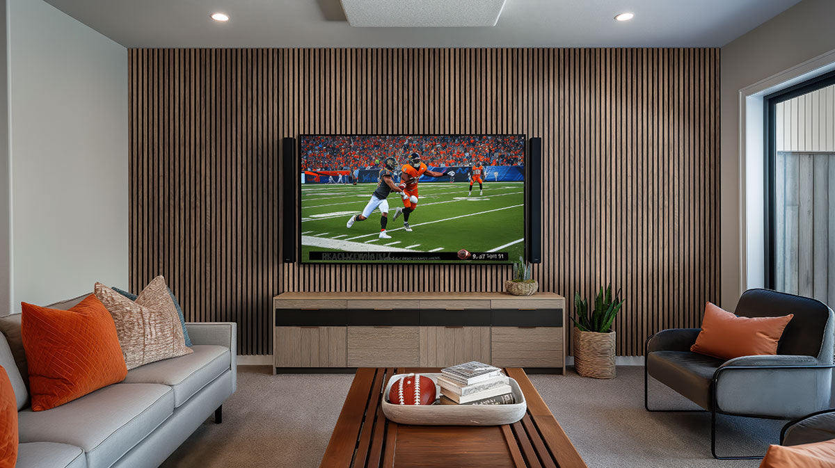 Tawny Acoustic Wood Slat Panels