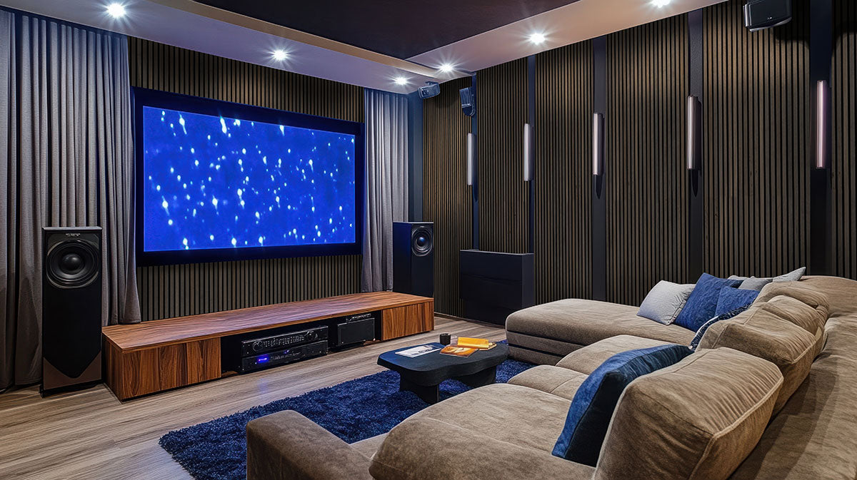 Umber Acoustic Wood Slat Panels