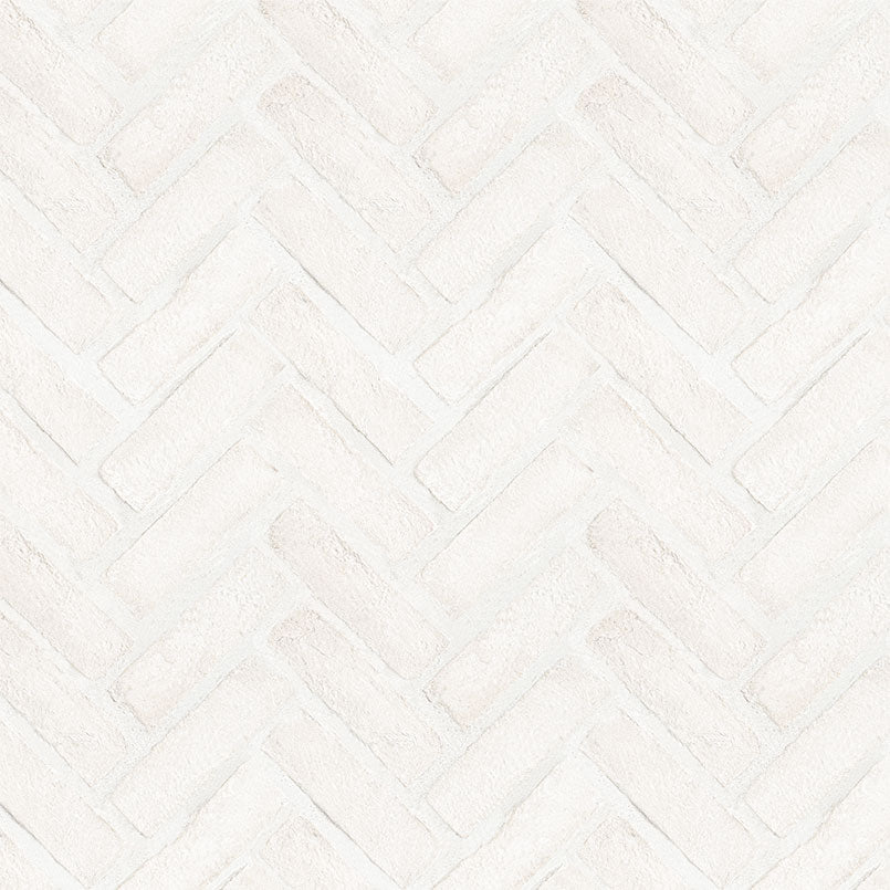 Alpine White Clay Brick Herringbone 2.25x7.5