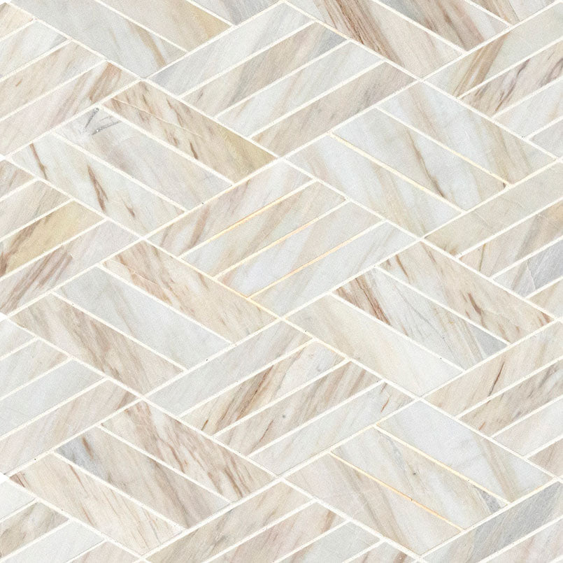 Angora Rhombus Marble Mosaic - Rhomboid