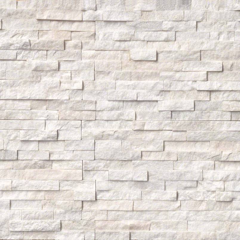 RockMount™ Stacked Stone Panels - Arctic White