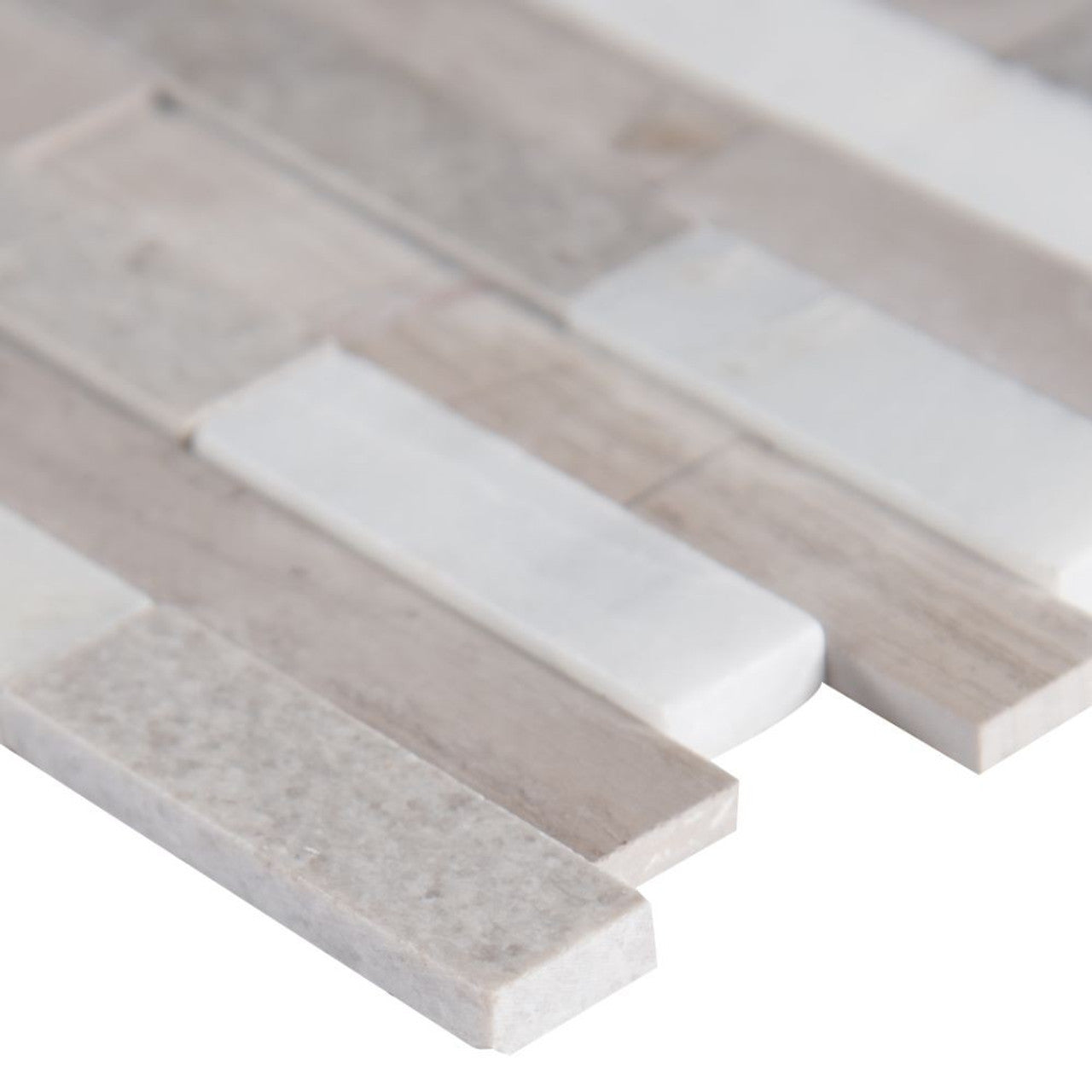 MS International Marble Series: Artic Storm Interlocking 3D Peel and Stick Wall Tile SMOT-PNS-ASIL3D-6MM