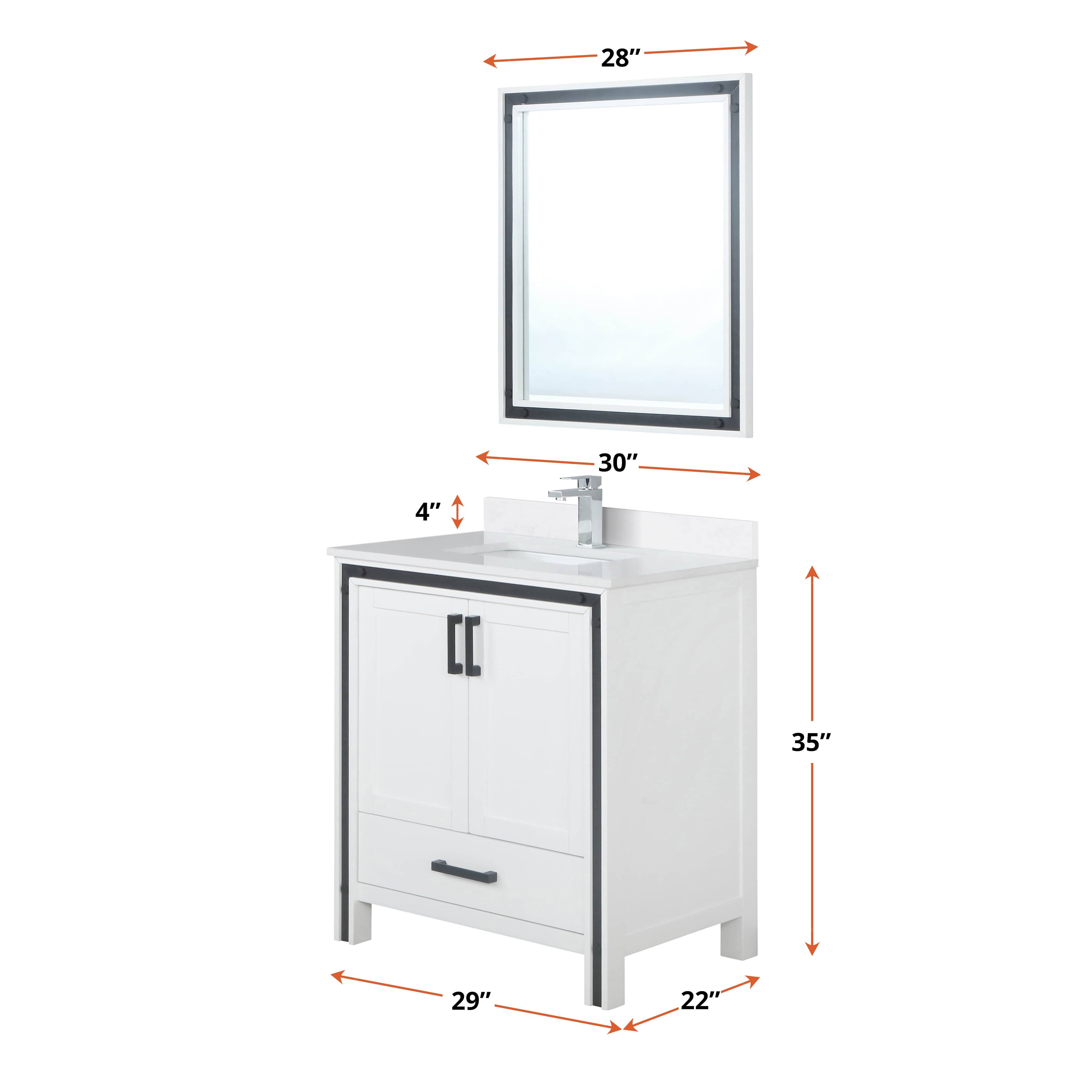 Ziva 30" x 22" Single Bath Vanity