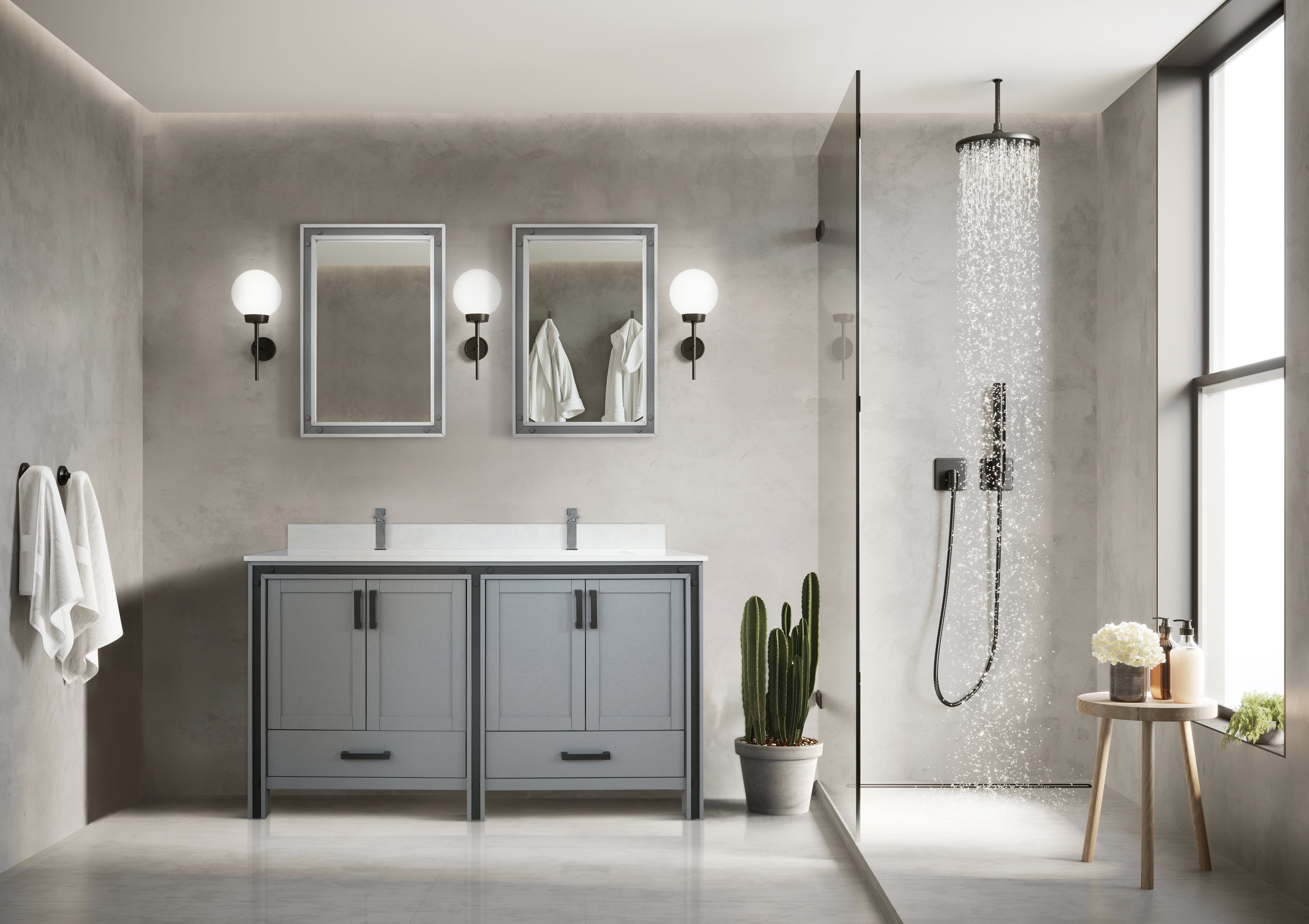 Ziva 60" x 22" Double Bath Vanity