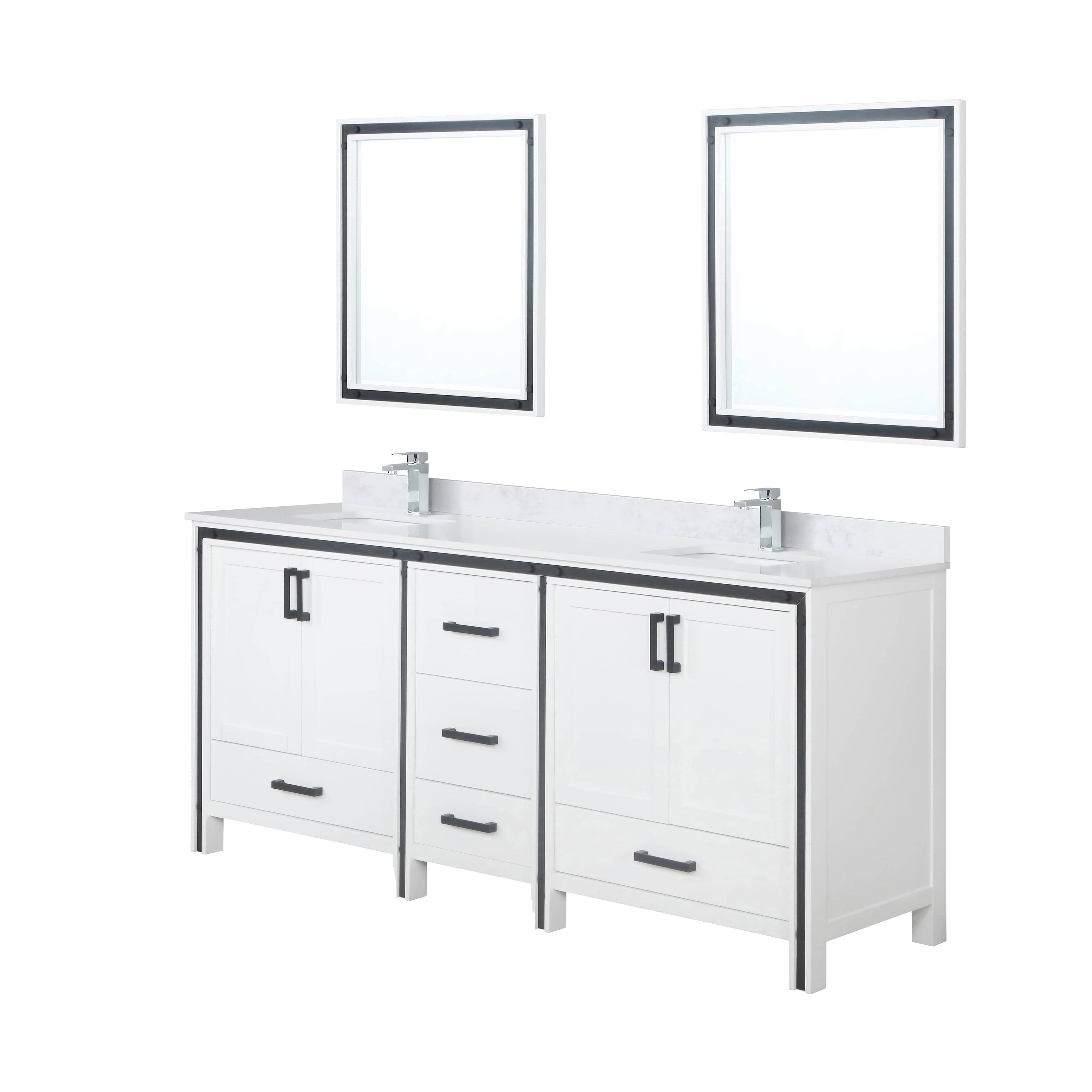 Ziva 80" x 22" Double Bath Vanity