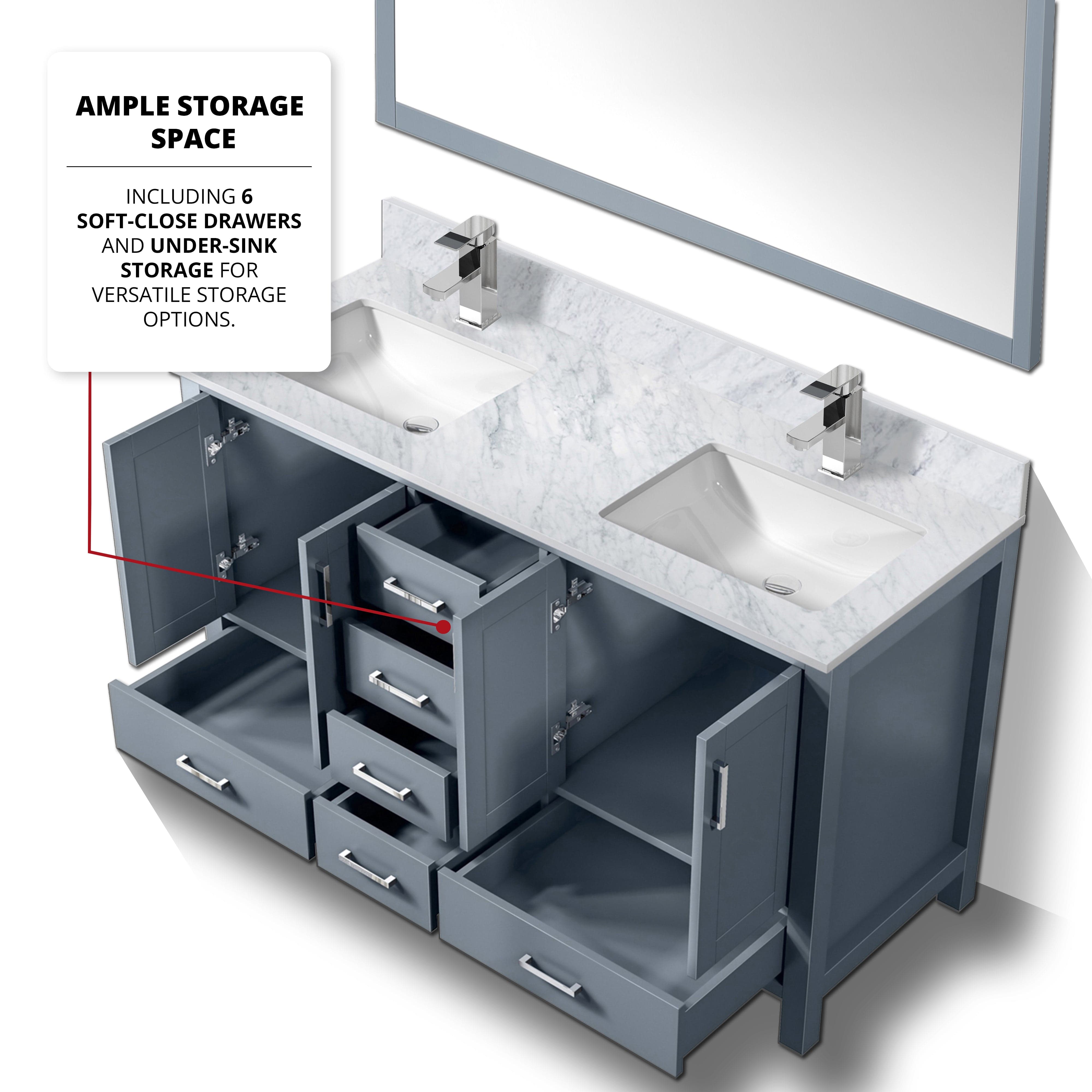 Jacques 60" x 22" Double Bath Vanity