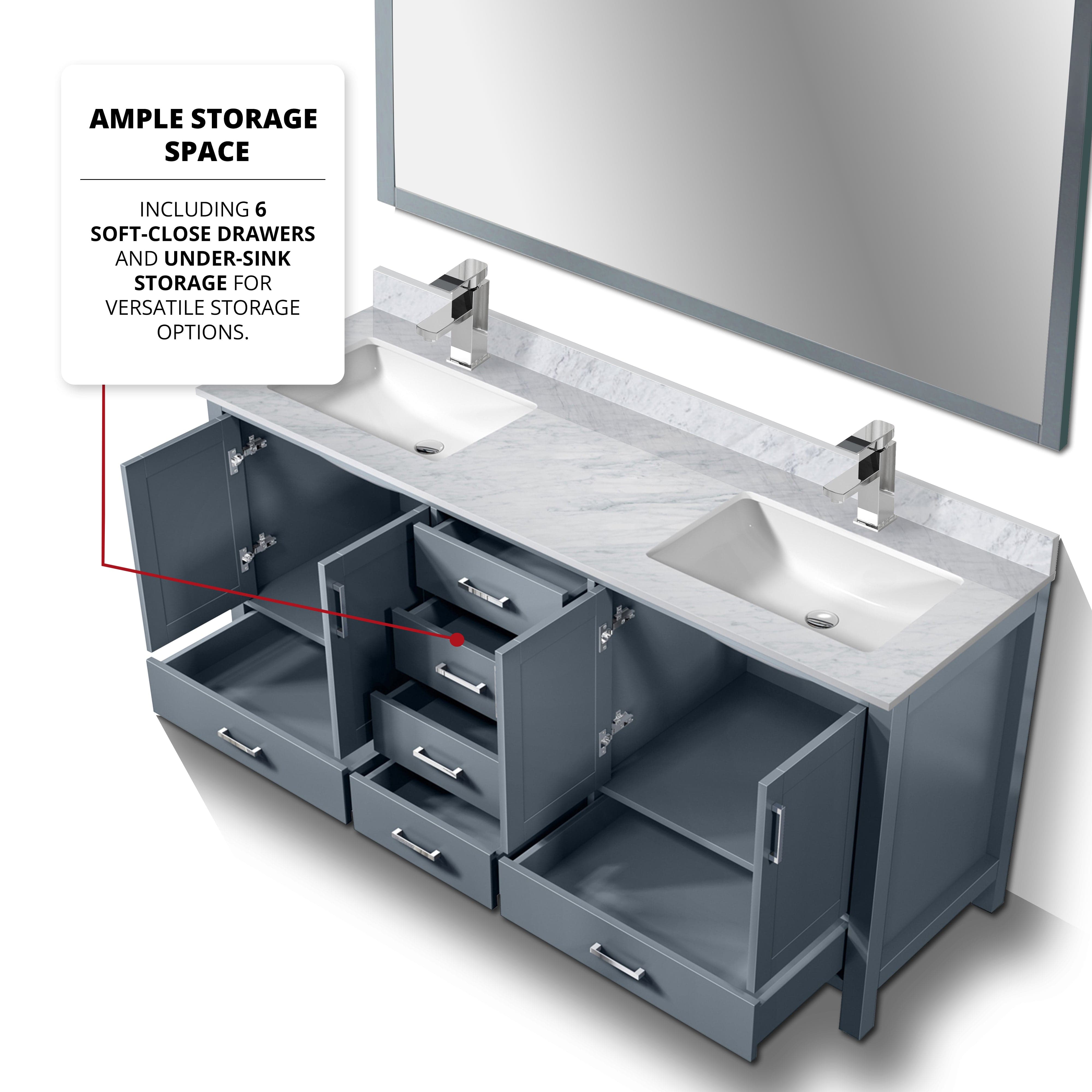 Jacques 72" x 22" Double Bath Vanity