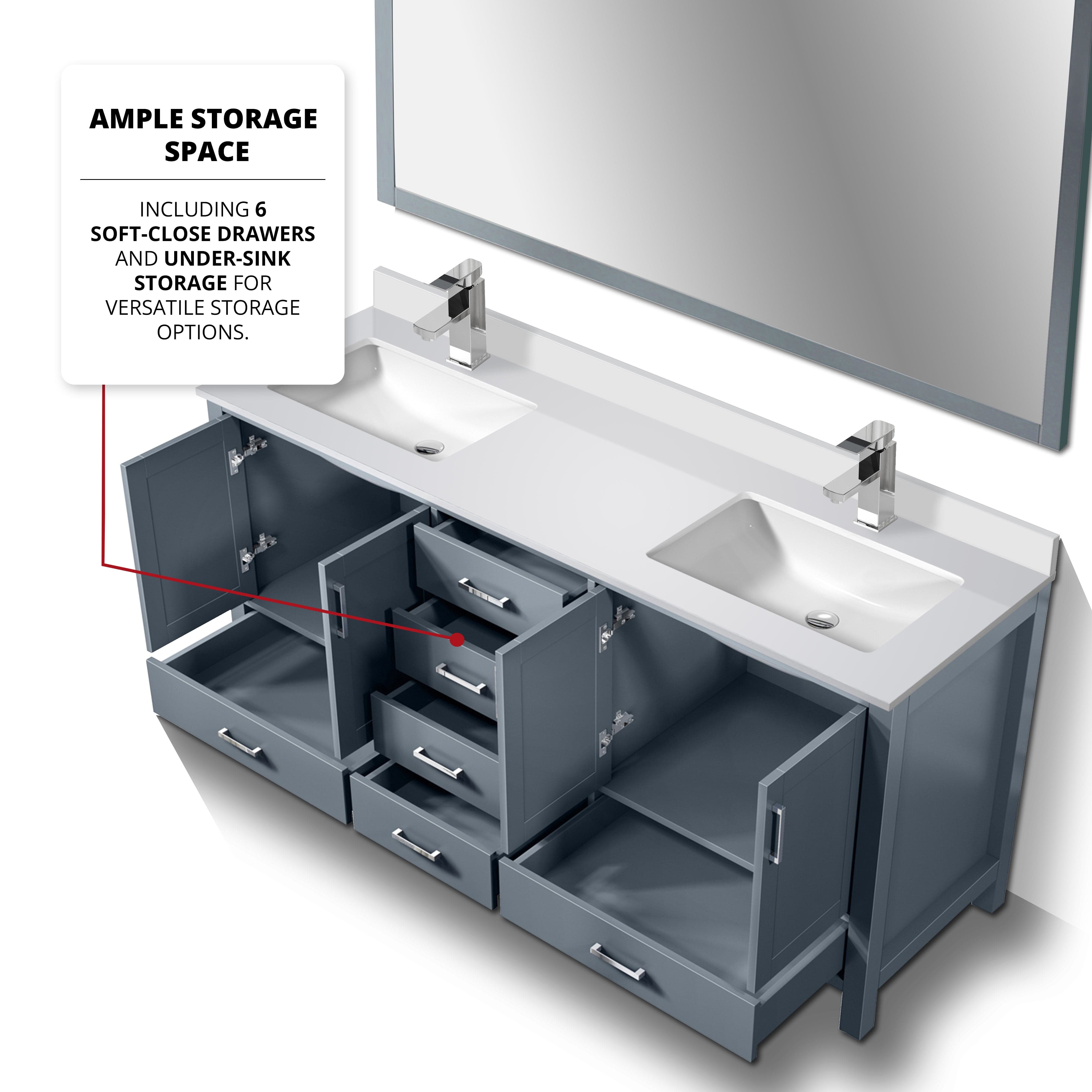Jacques 72" x 22" Double Bath Vanity