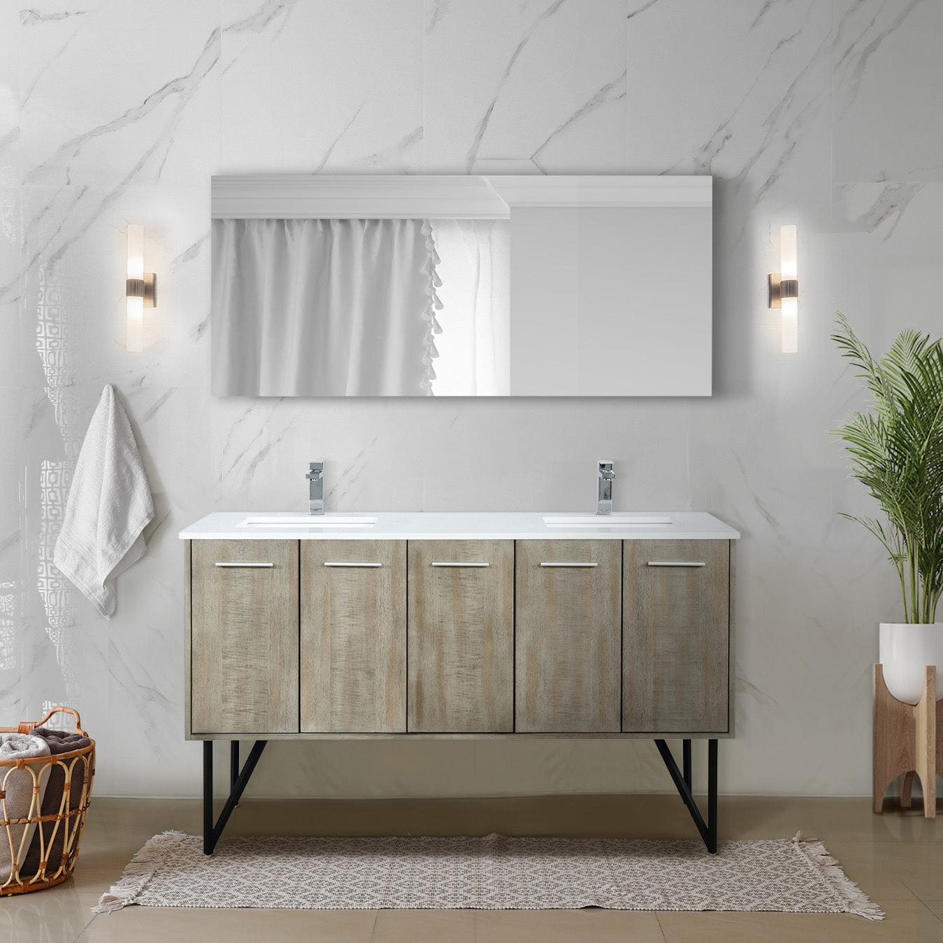 Lancy  60" Double Bathroom Vanity