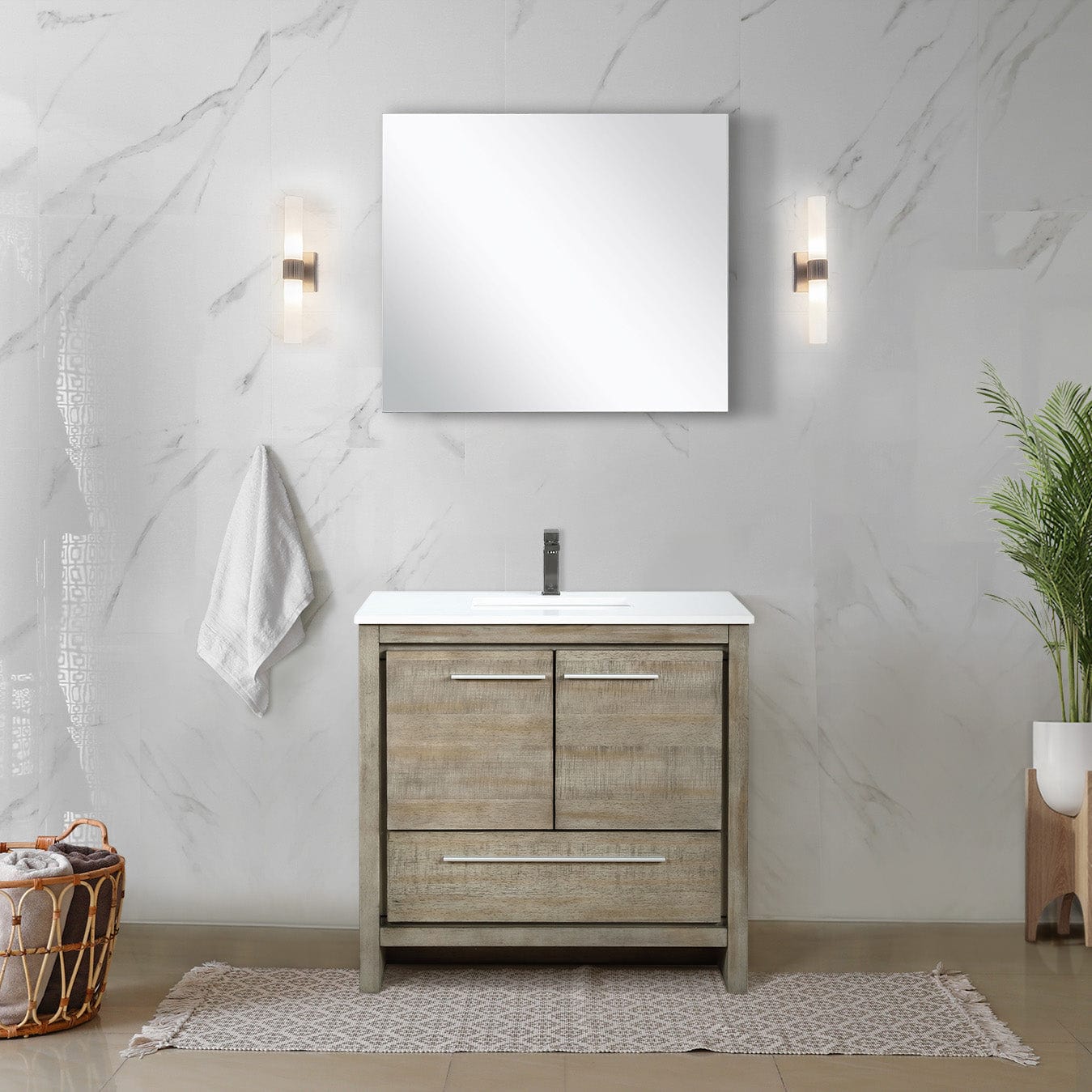 Lafarre 36" Rustic Acacia Bathroom Vanity