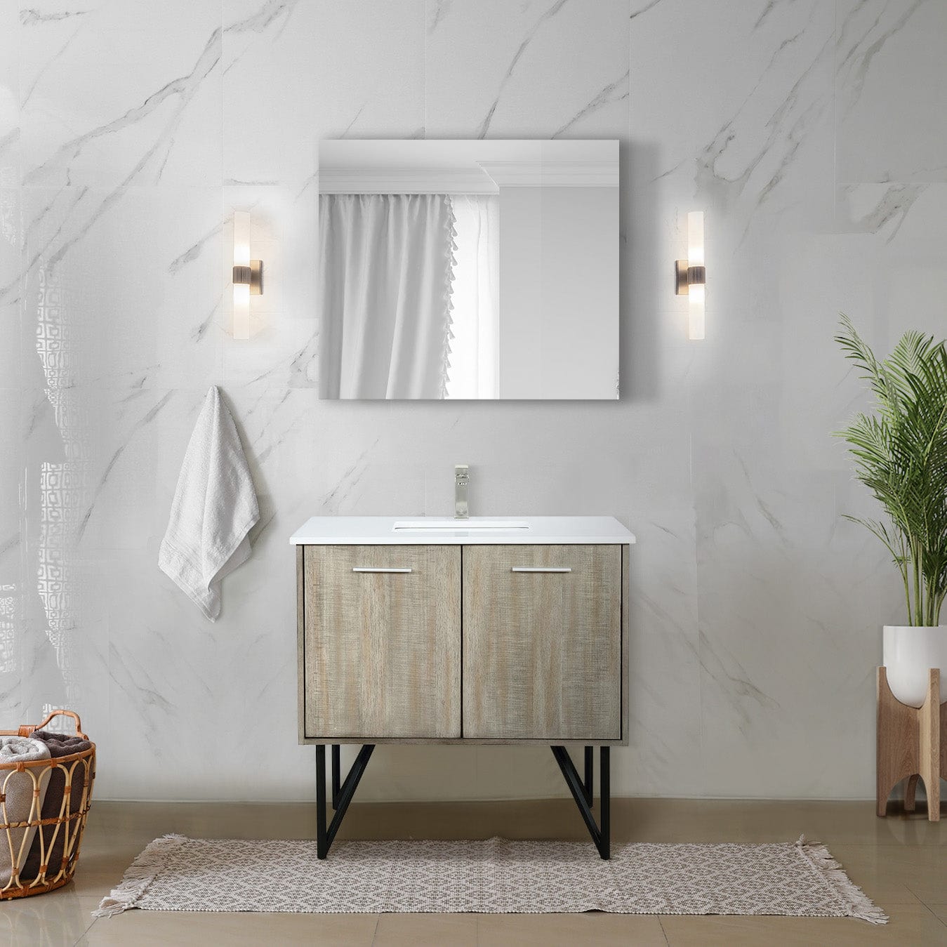 Lancy  48" x 20" Rustic Acacia Bath Vanity