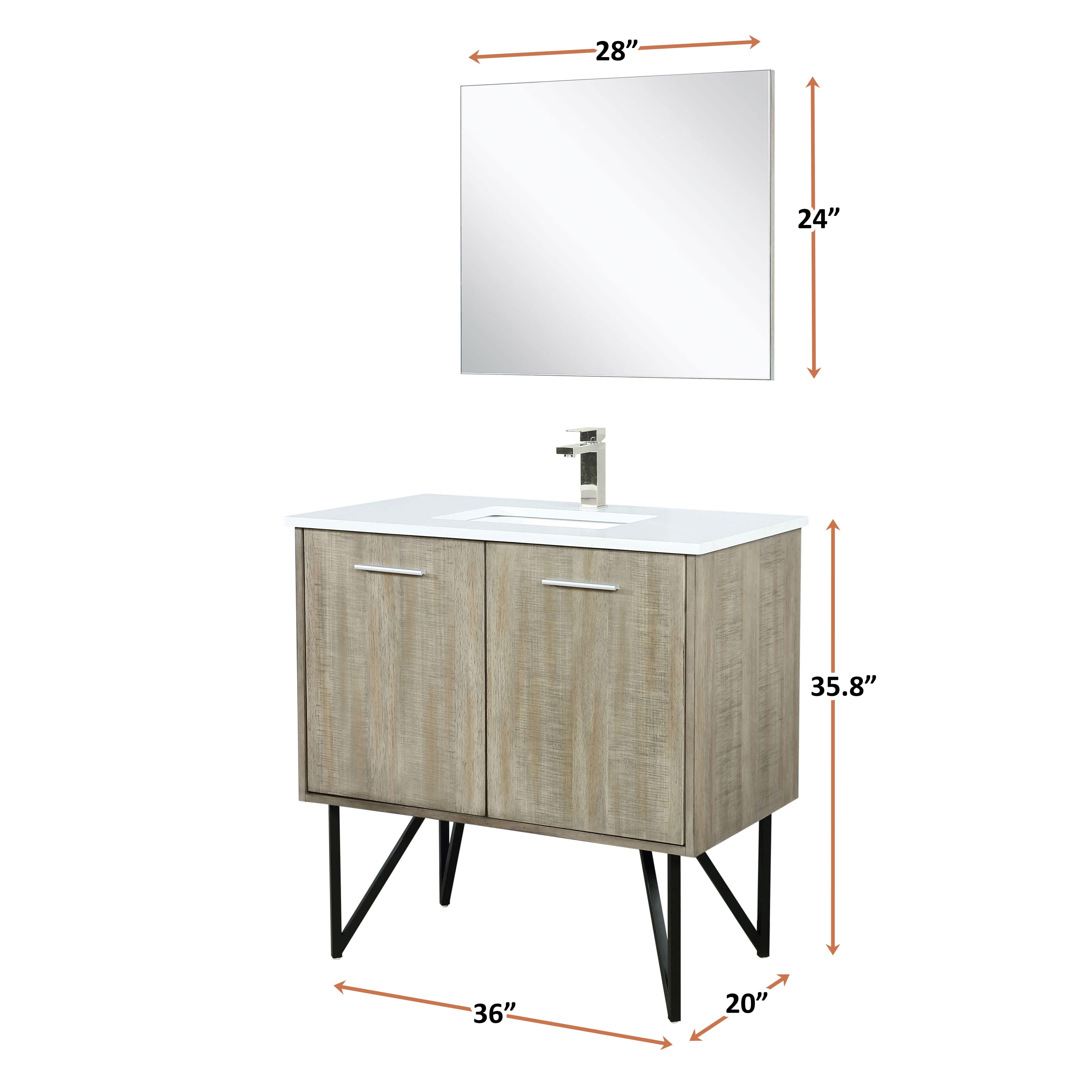 Lancy  48" x 20" Rustic Acacia Bath Vanity