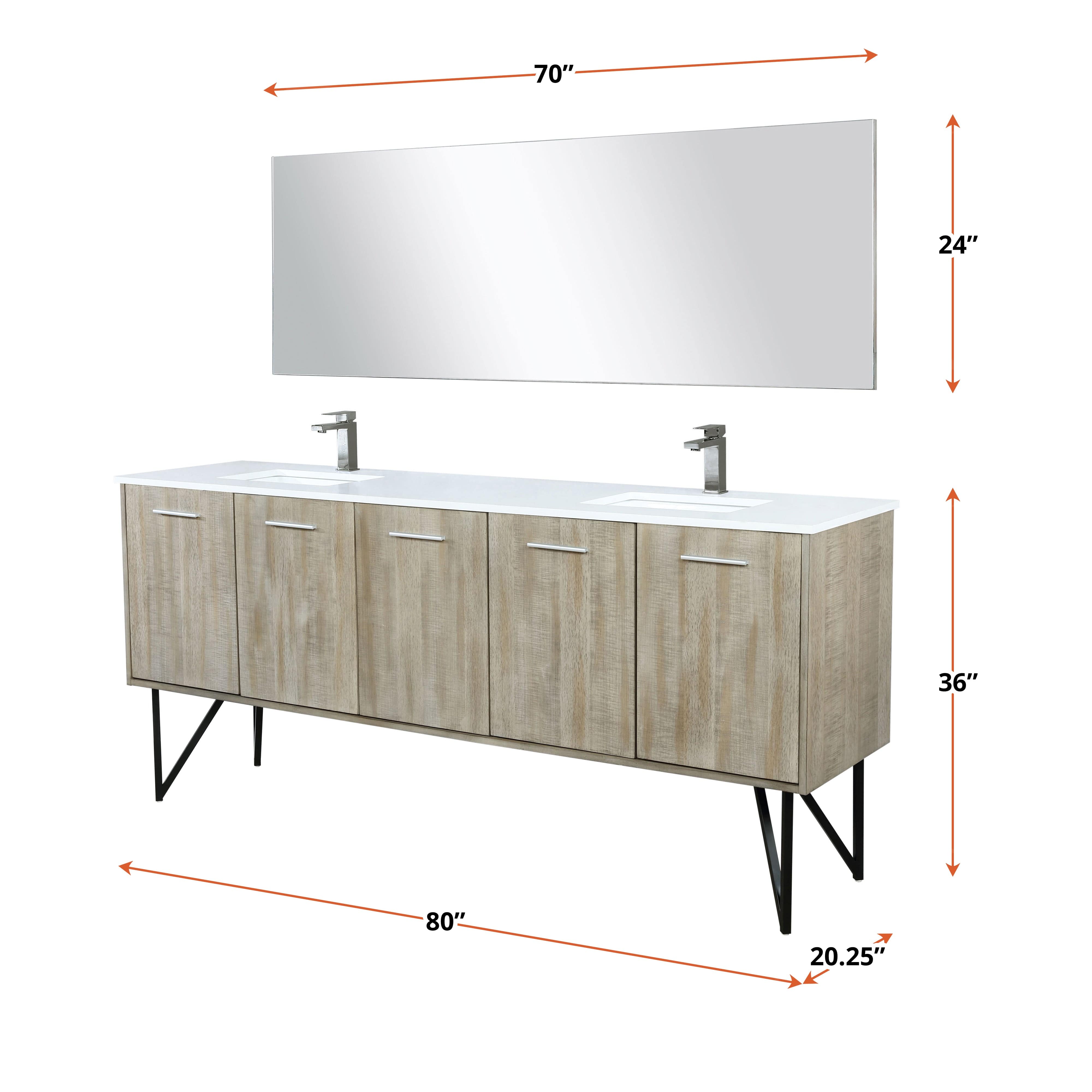 Lancy  80" Double Bathroom Vanity