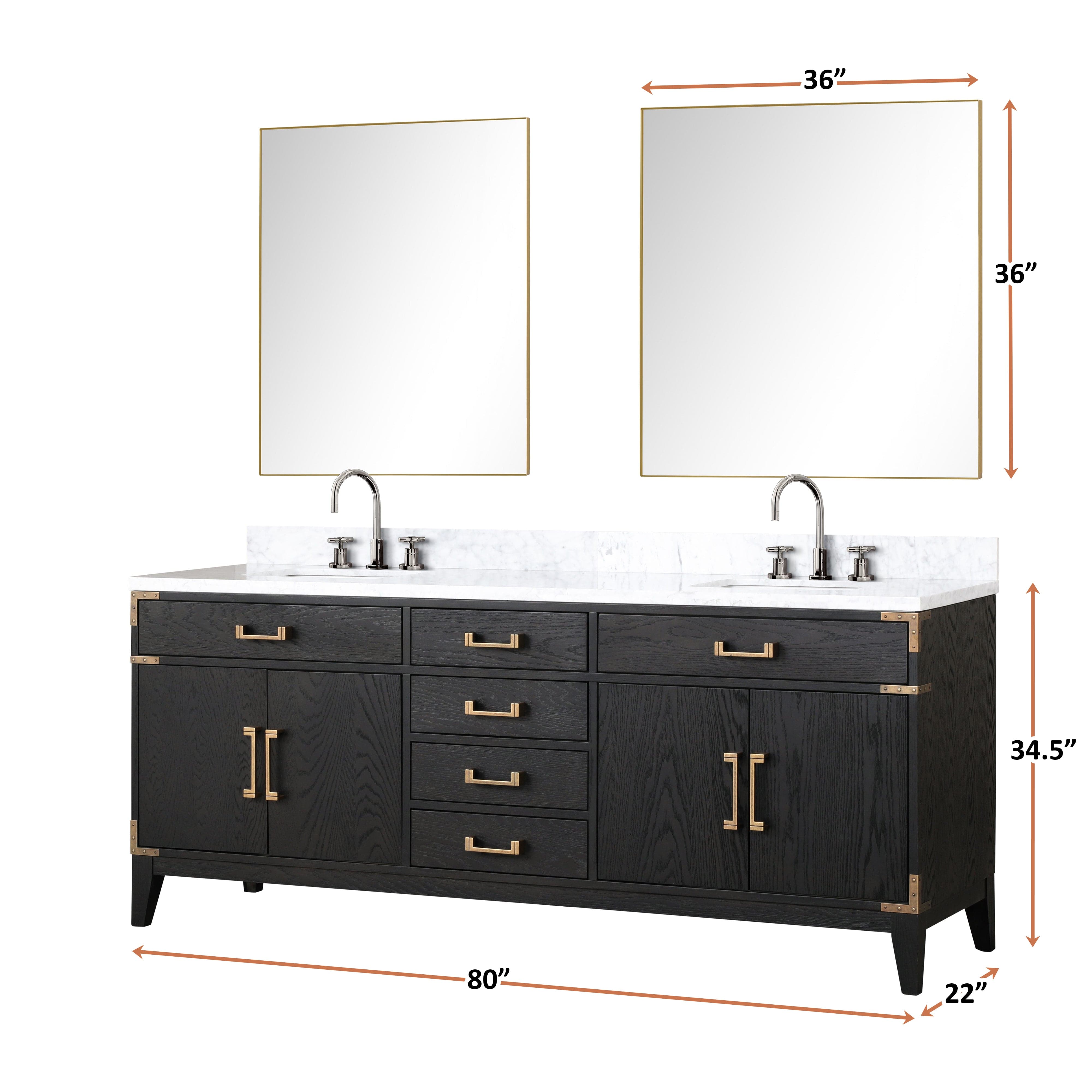 Laurel 80" x 22" Double Bath Vanity