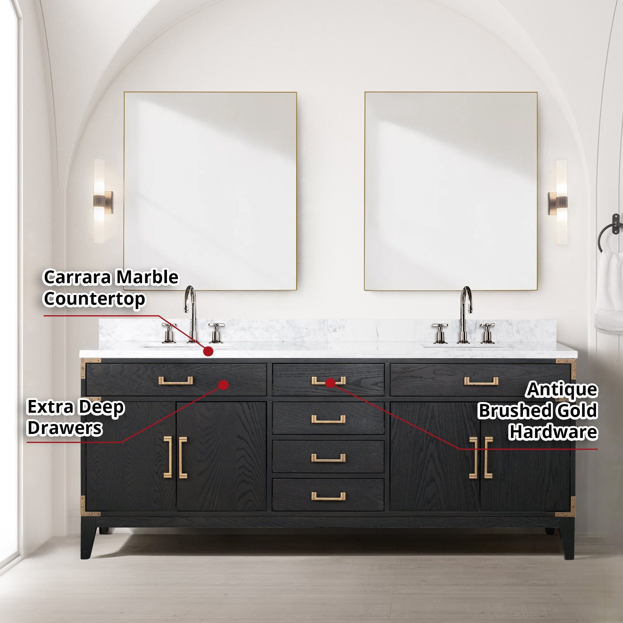 Laurel 80" x 22" Double Bath Vanity