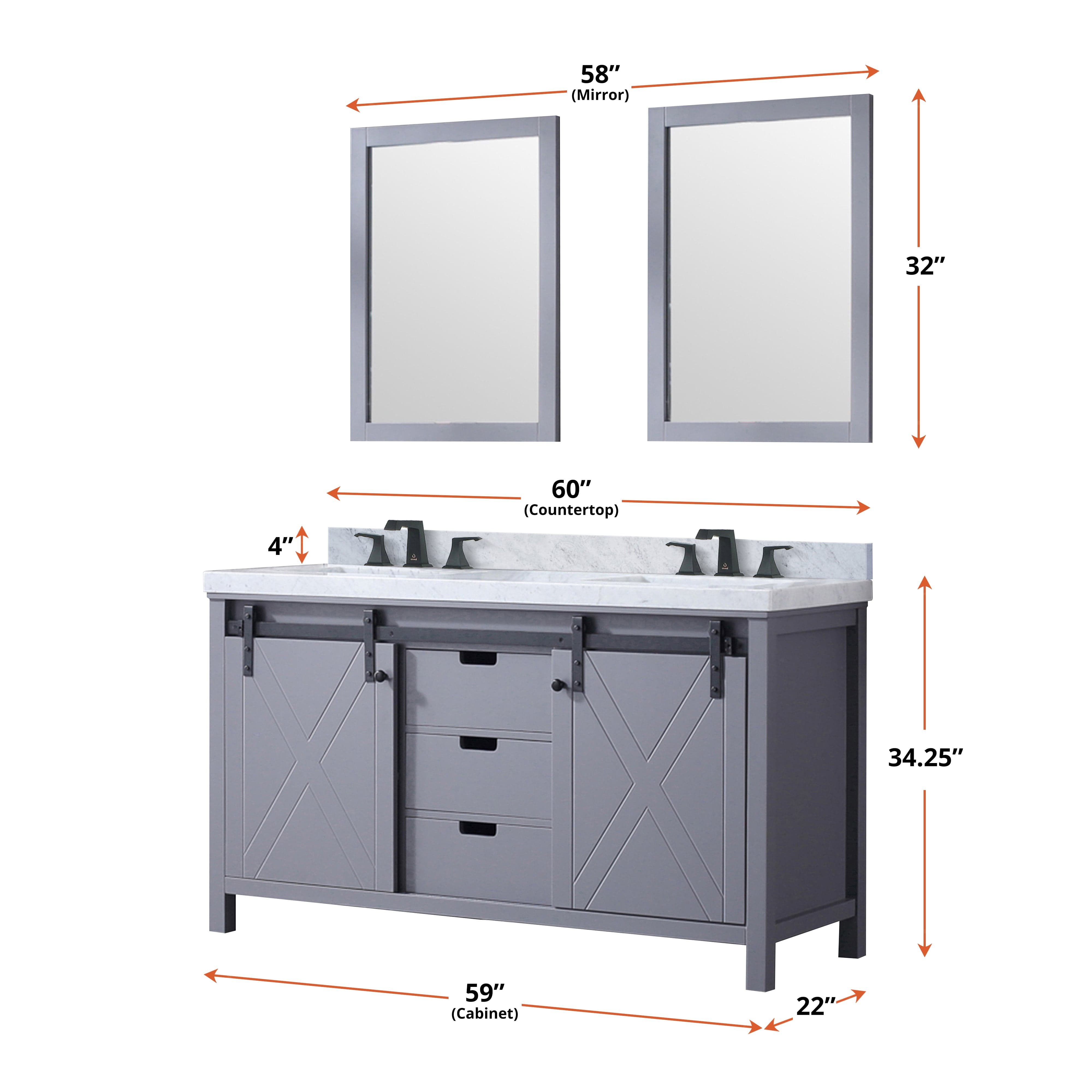 Marsyas 60" x 22" Double Bath Vanity