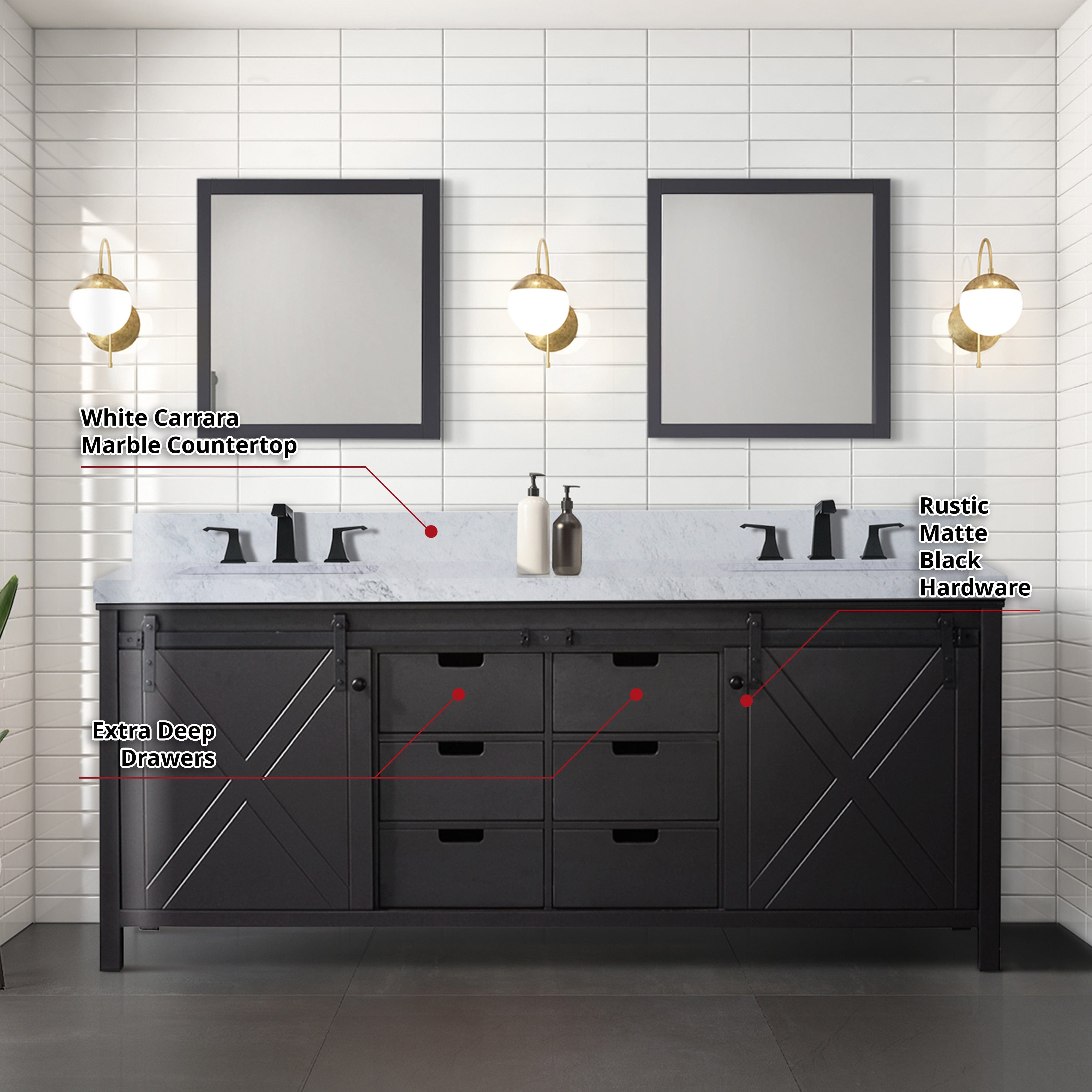 Marsyas 80" x 22" Double Bath Vanity