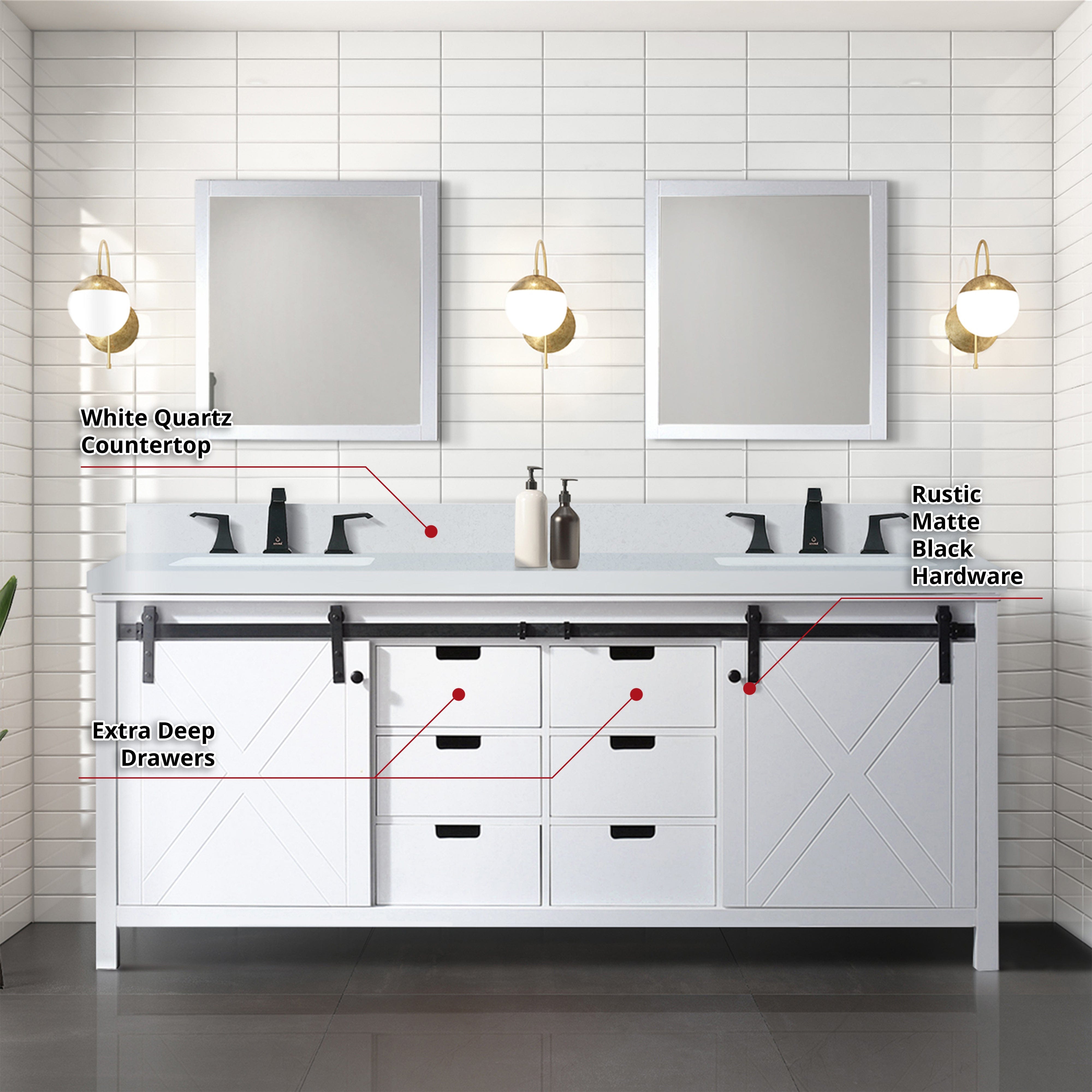 Marsyas 80" x 22" Double Bath Vanity