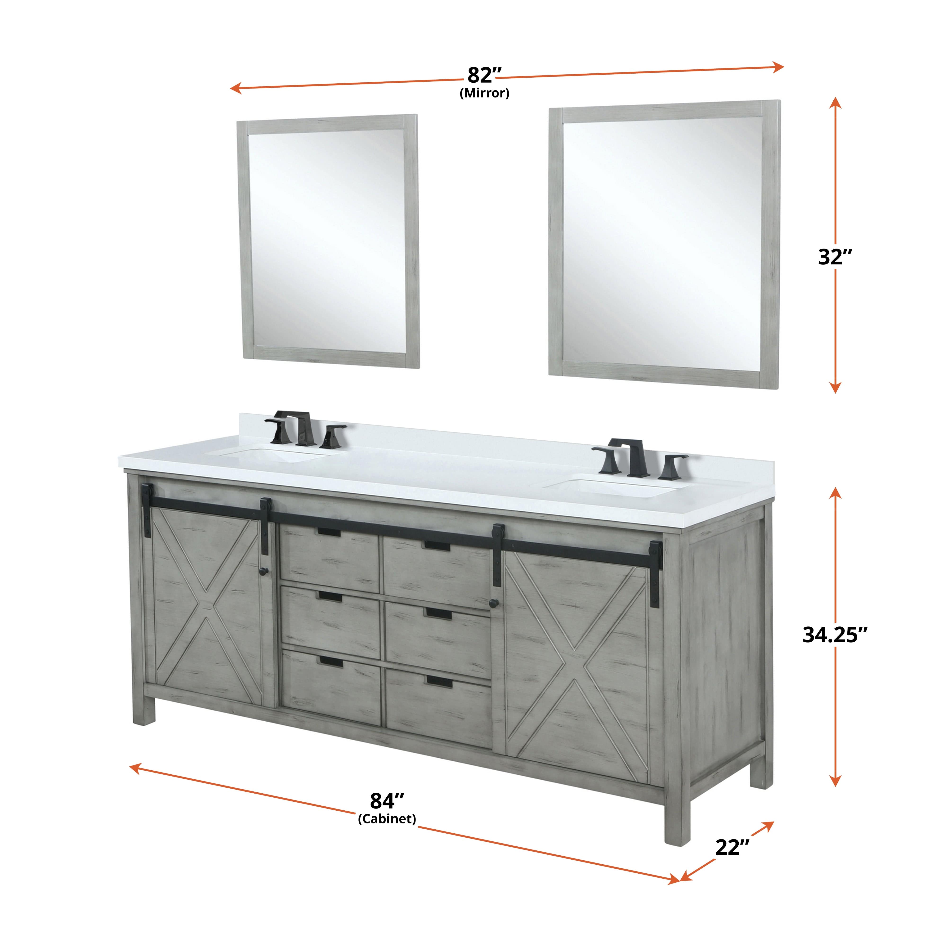 Marsyas 84" x 22" Double Bath Vanity