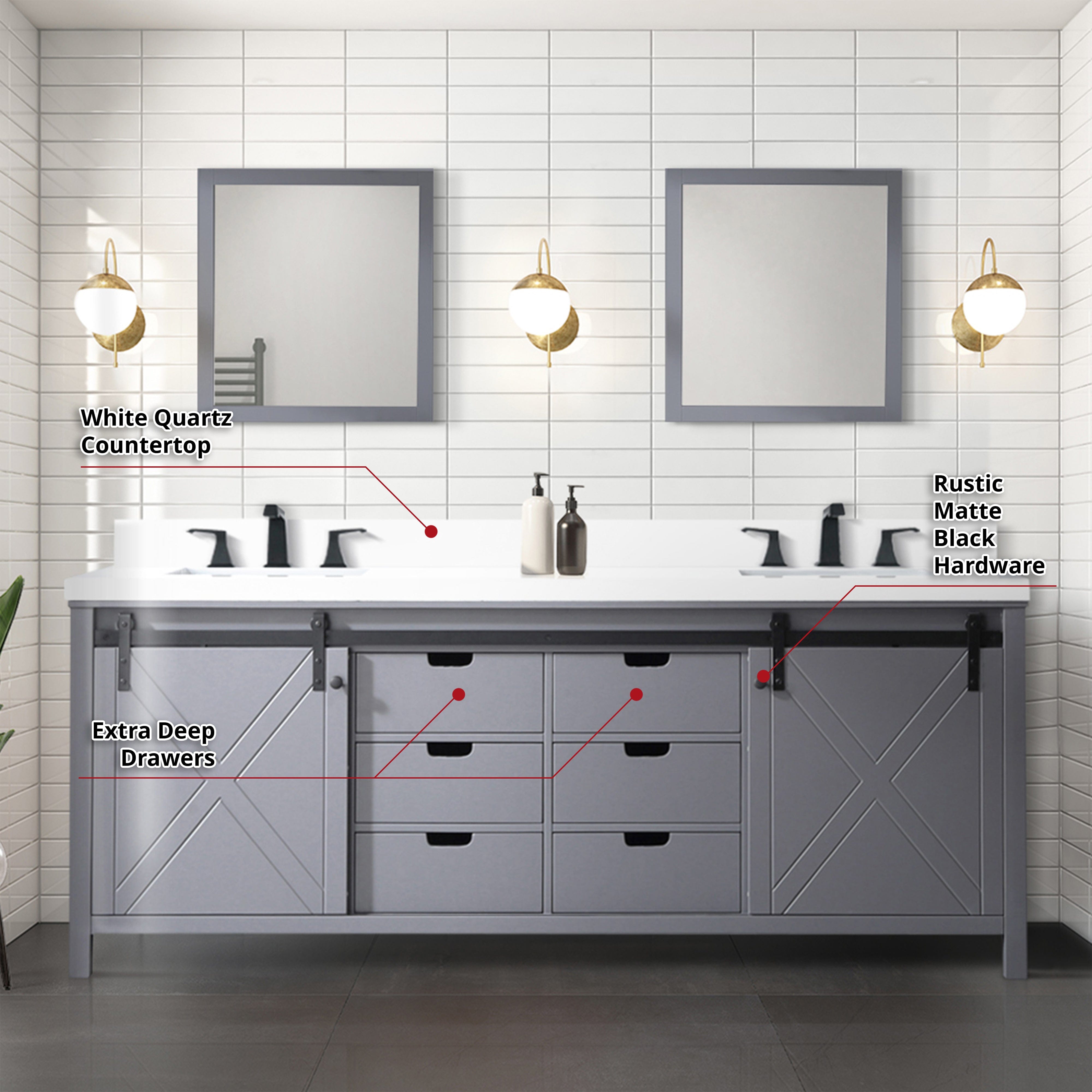 Marsyas 84" x 22" Double Bath Vanity